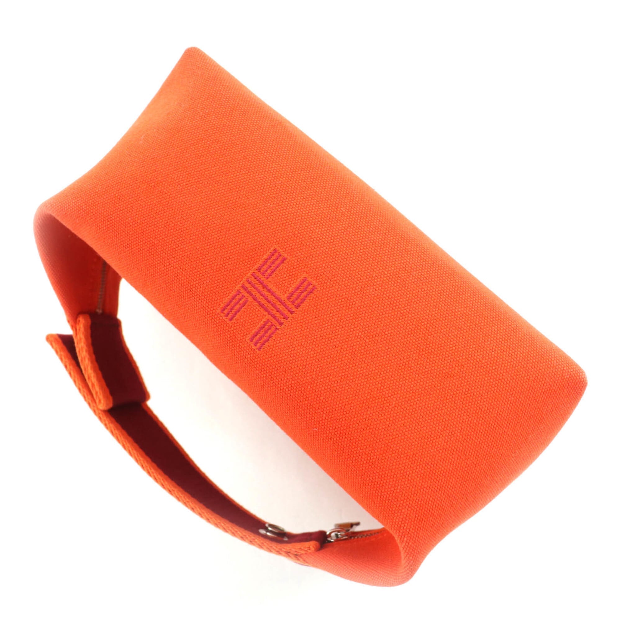 Hermes Orange Wool Handbag (Pre-Owned)