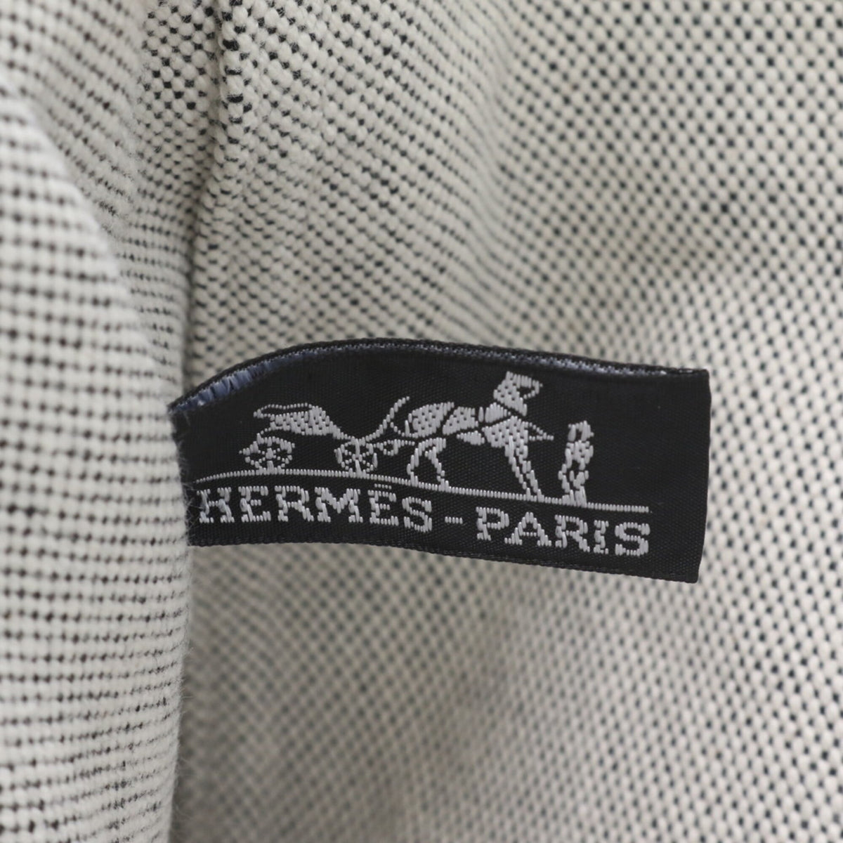 Hermes Black White Leather Shoulder Bag Tote Bag (Pre-Owned)