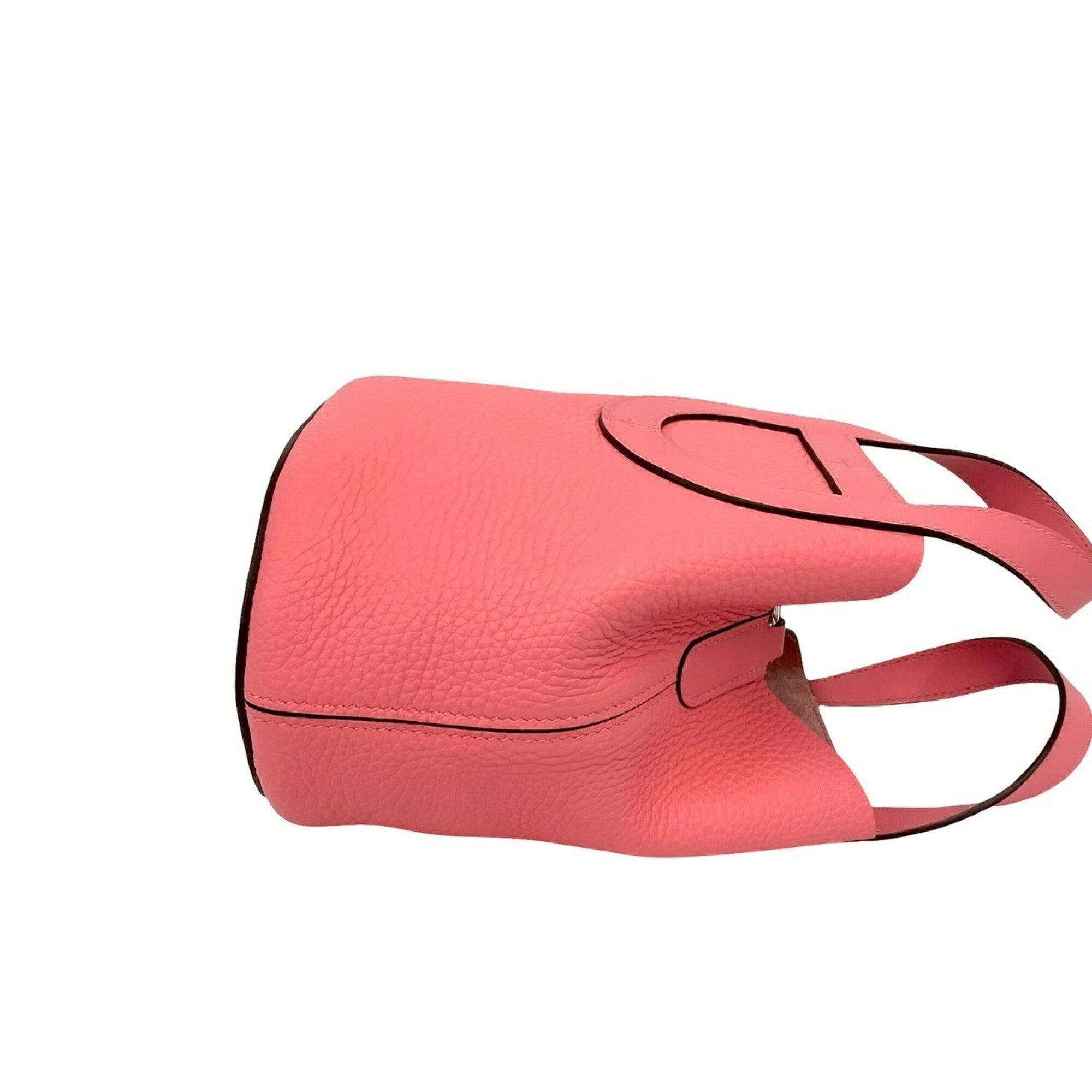 Hermes Pink Taurillon Clemence Leather Handbag Tote Bag (Pre-Owned)
