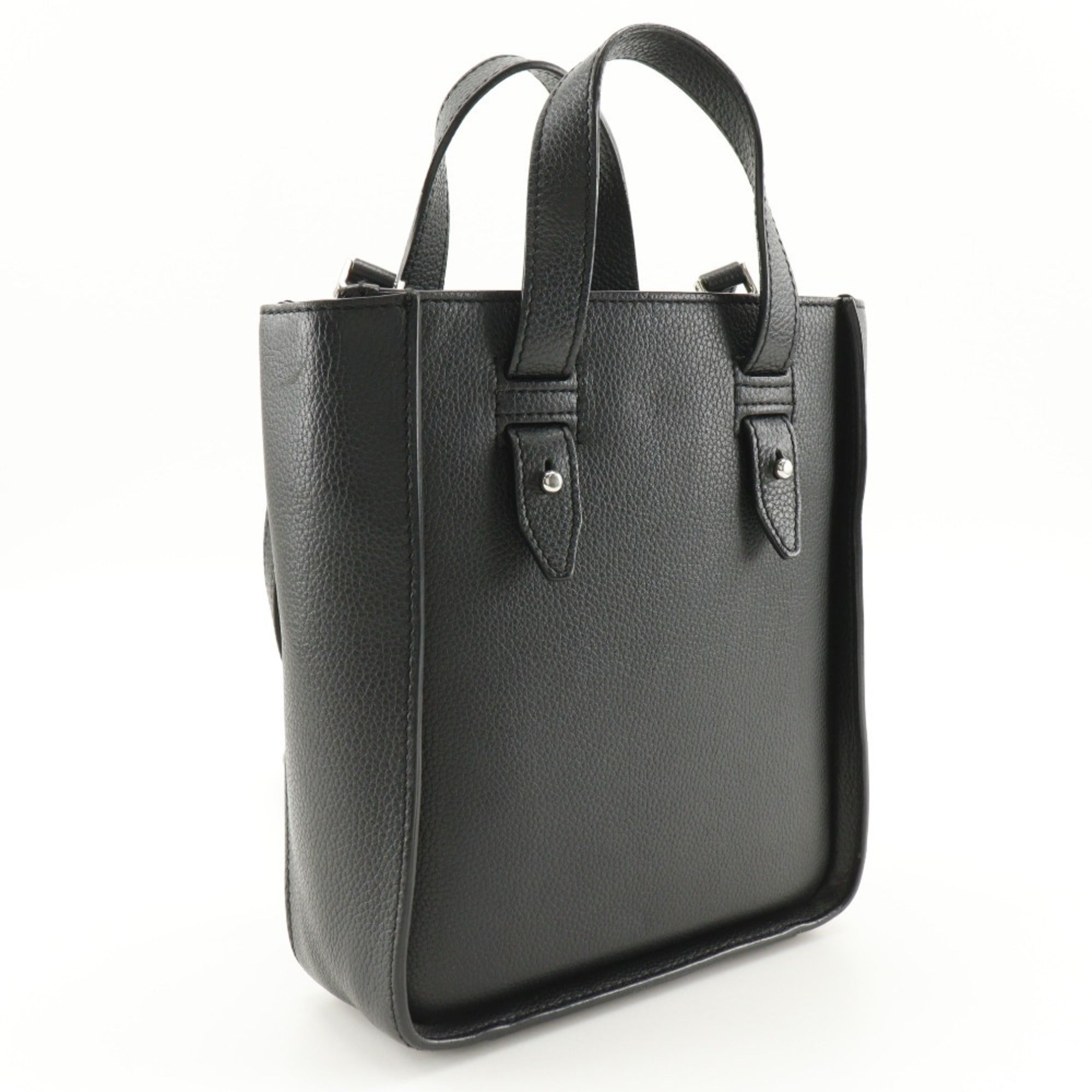 Christian Dior Black Leather Handbag Shoulder Bag Tote Bag (Pre-Owned)