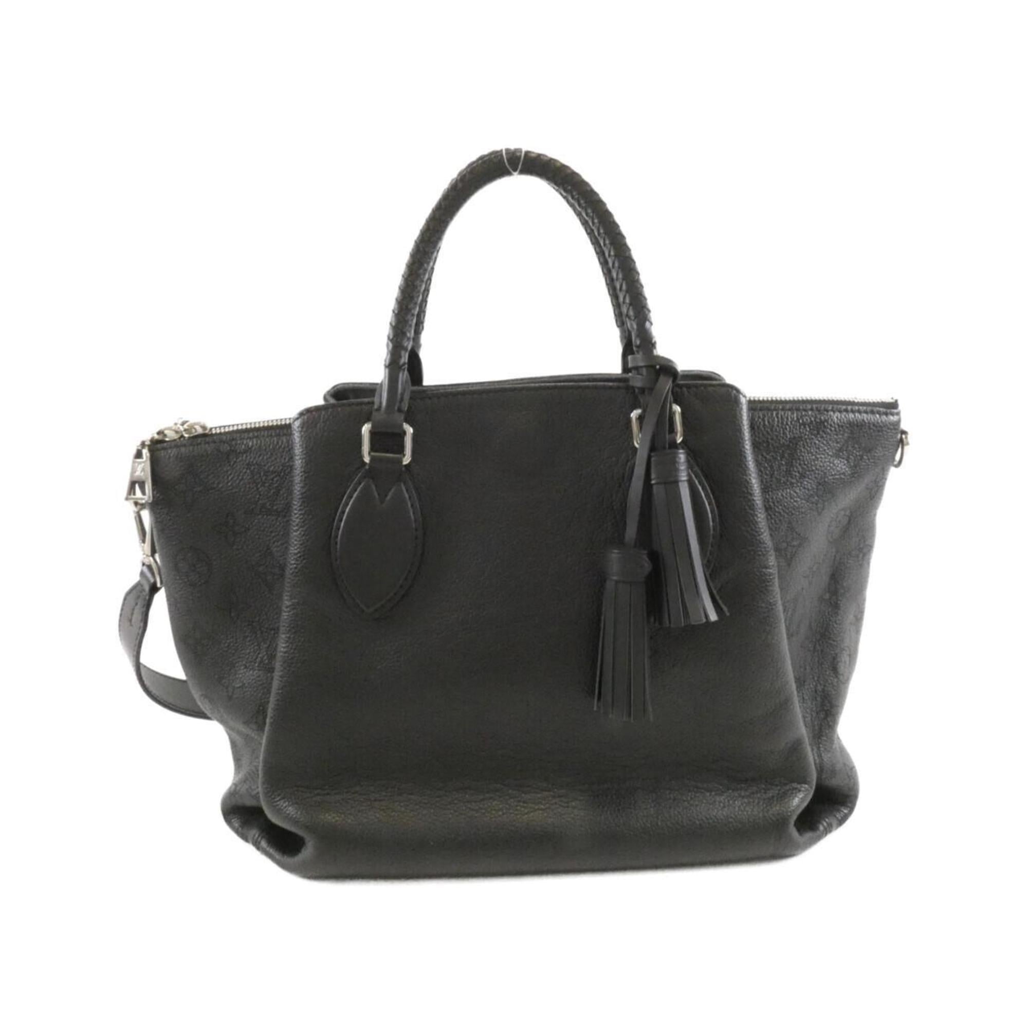 Louis Vuitton Black Leather Handbag (Pre-Owned)
