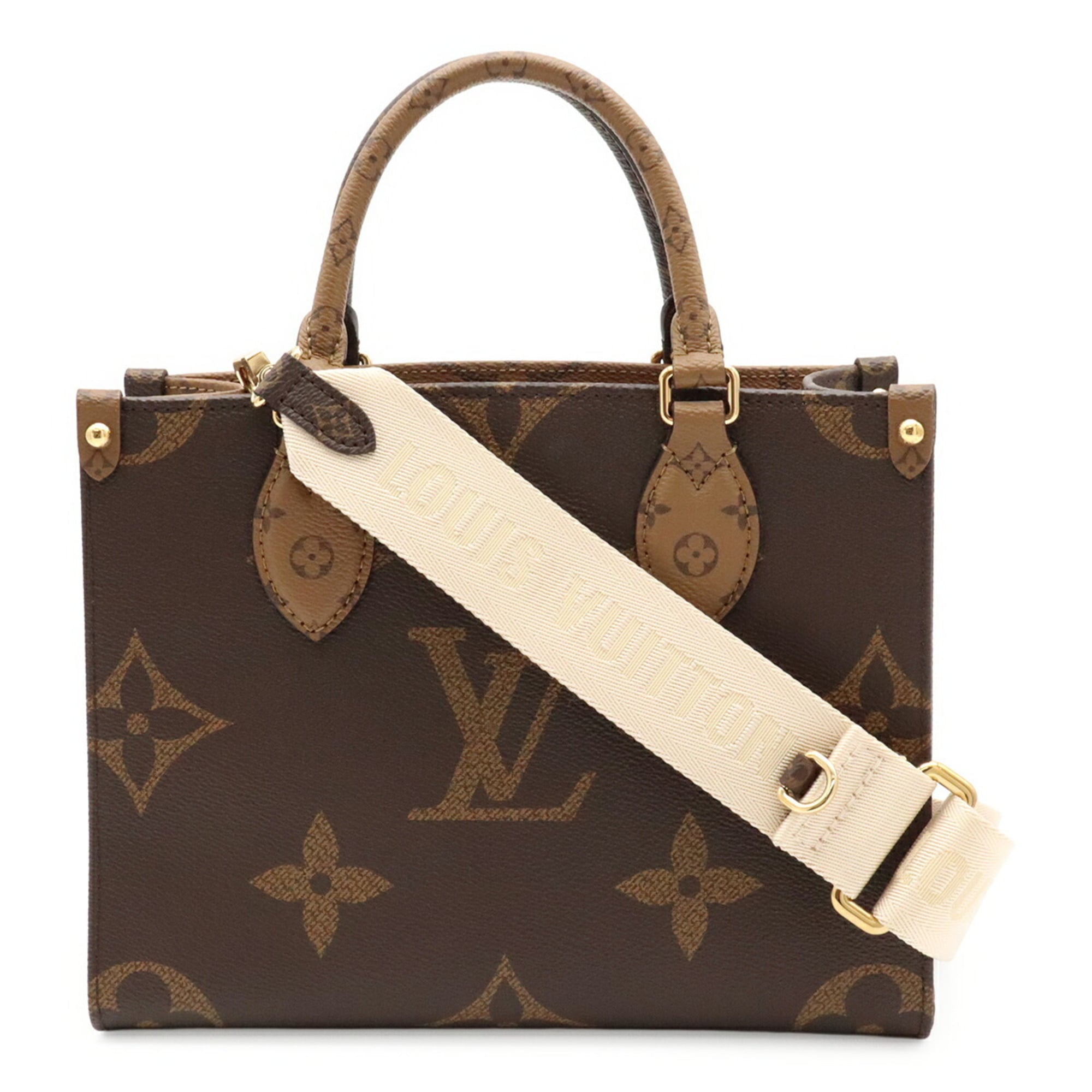 Louis Vuitton Dark Brown Light Brown Monogram Canvas Monogram Reverse Canvas Handbag Shoulder Bag (Pre-Owned)