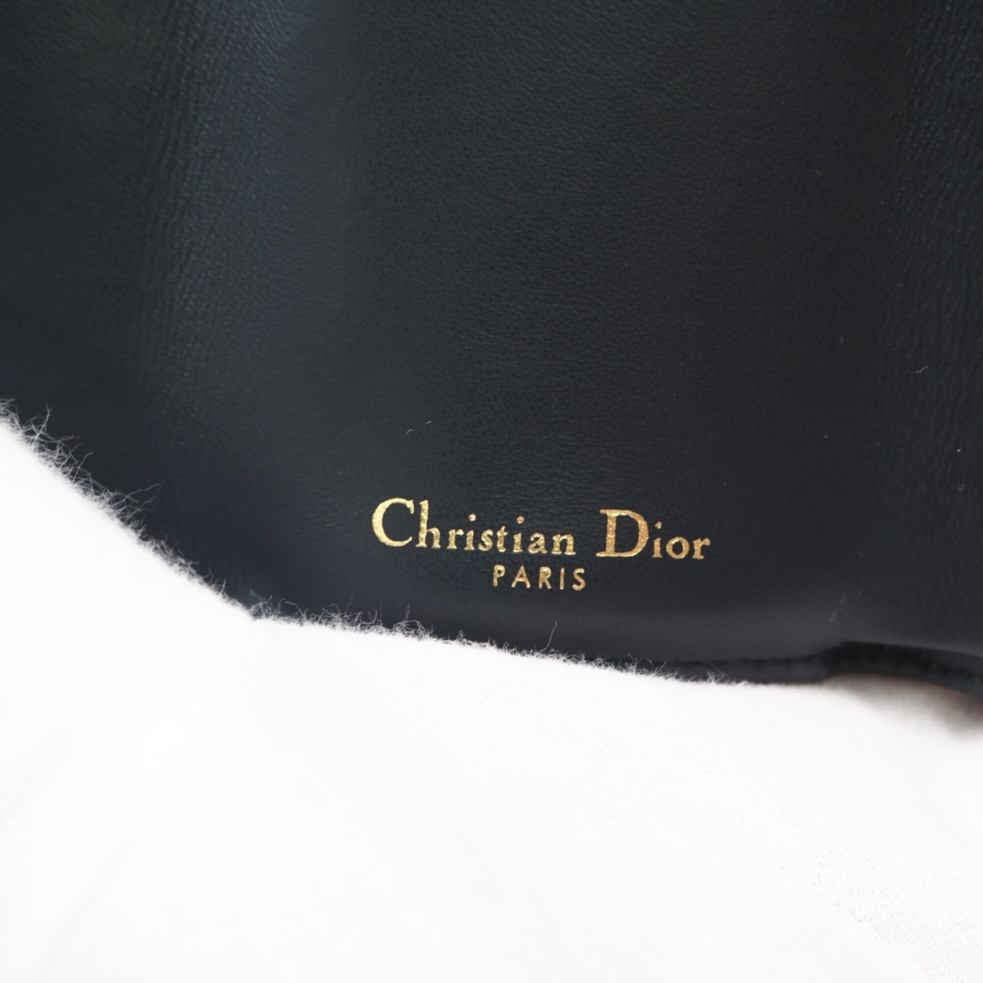 Christian Dior Beige Navy Canvas Leather Wallet (Tri-Fold) (Pre-Owned)