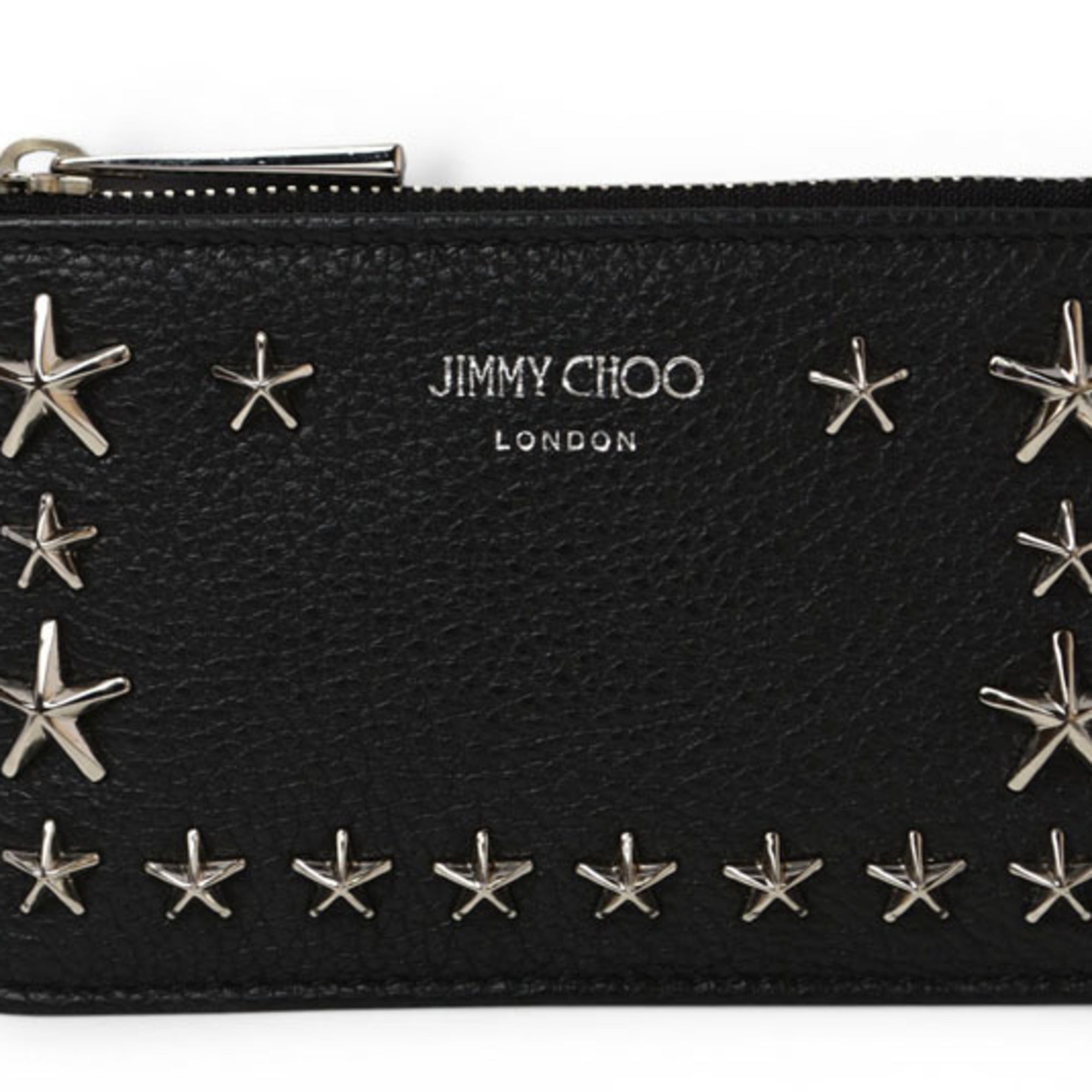 Jimmy Choo Black Leather Coin Purse/Coin Case (Pre-Owned)
