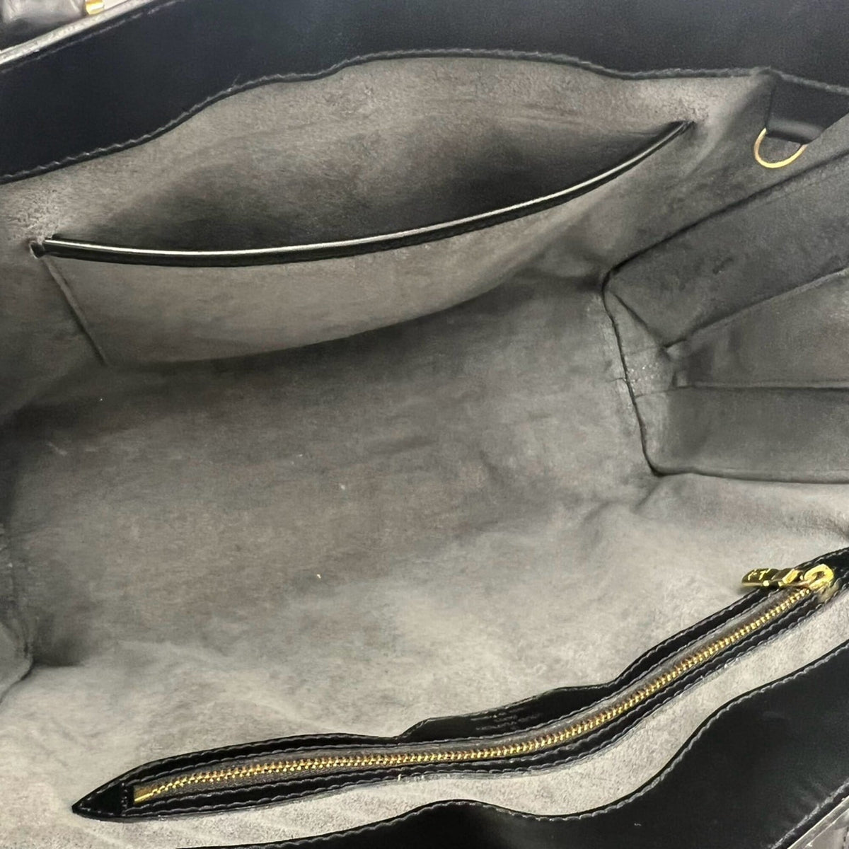 Louis Vuitton Black Leather Shoulder Bag Tote Bag (Pre-Owned)