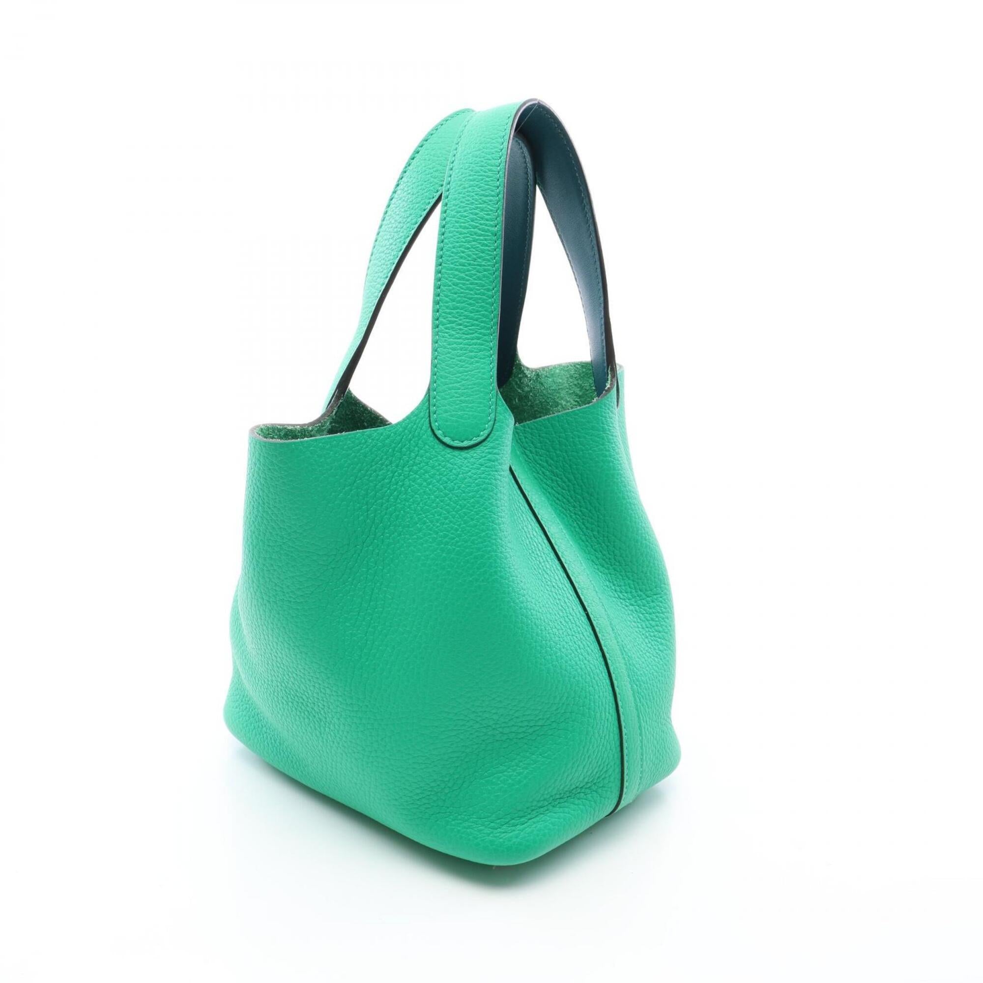 Hermes Green Taurillon Clemence Leather Swift Leather Handbag (Pre-Owned)