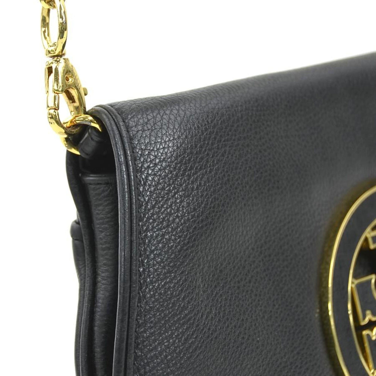 Tory Burch Black Leather Shoulder Bag (Pre-Owned)