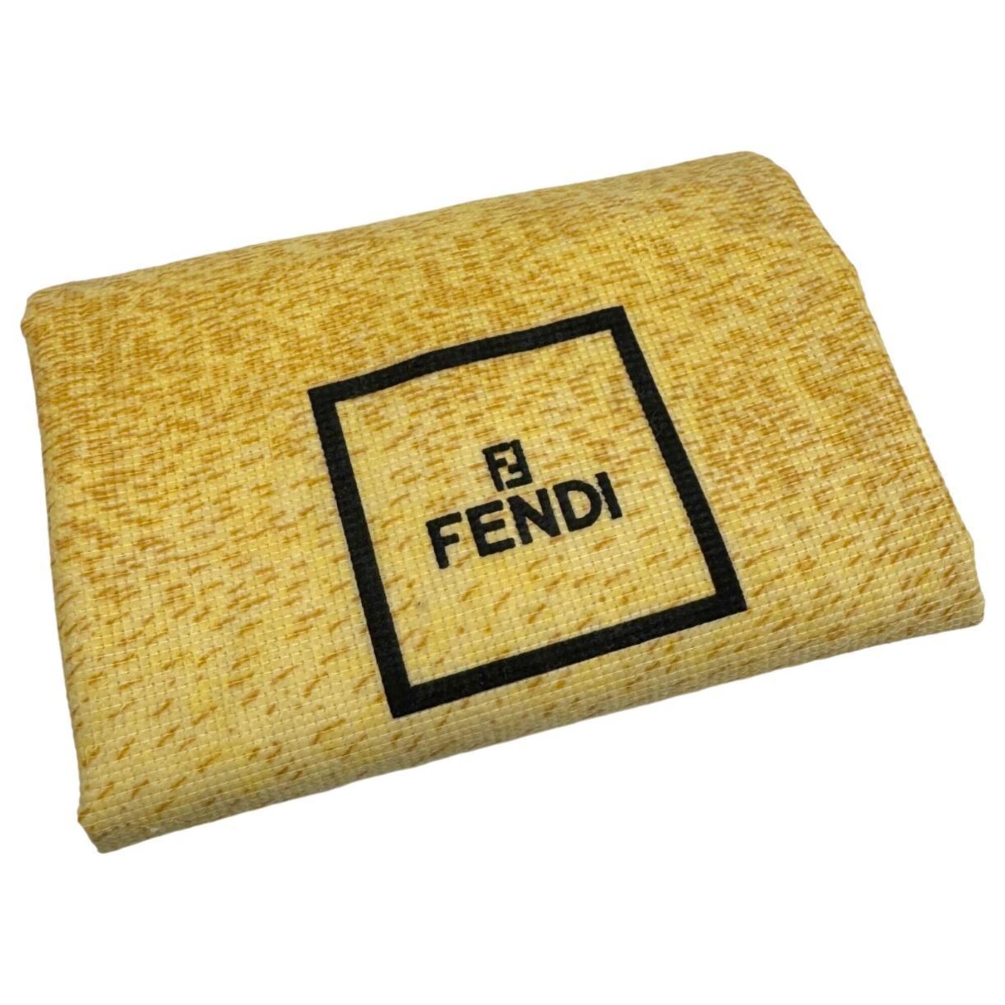 Fendi Brown Canvas Leather Handbag Pouch (Pre-Owned)