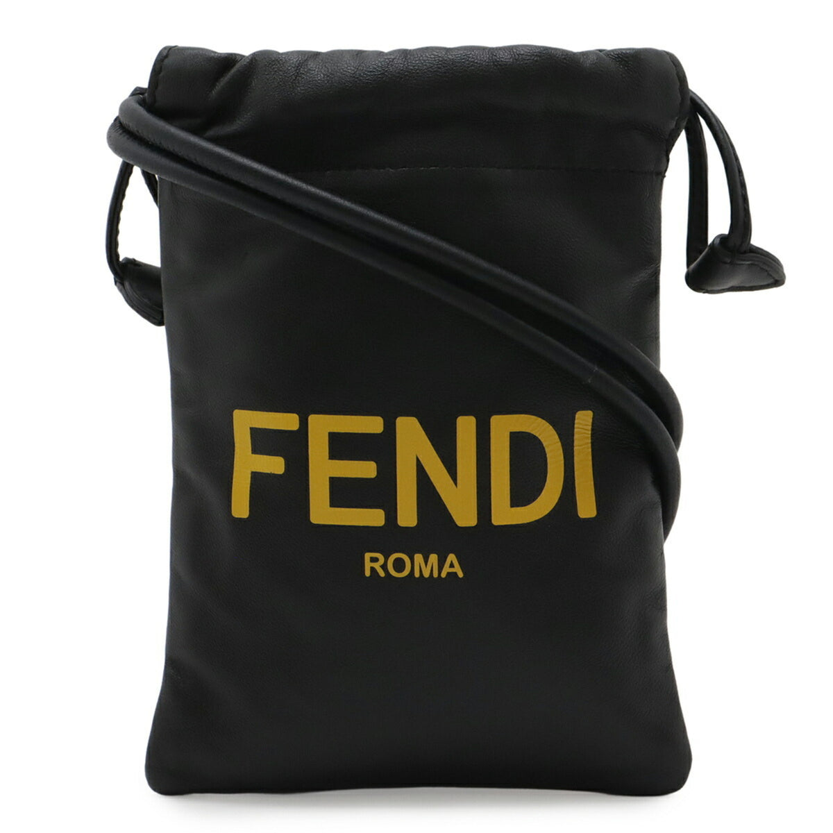 Fendi Black Yellow Leather Pouch (Pre-Owned)