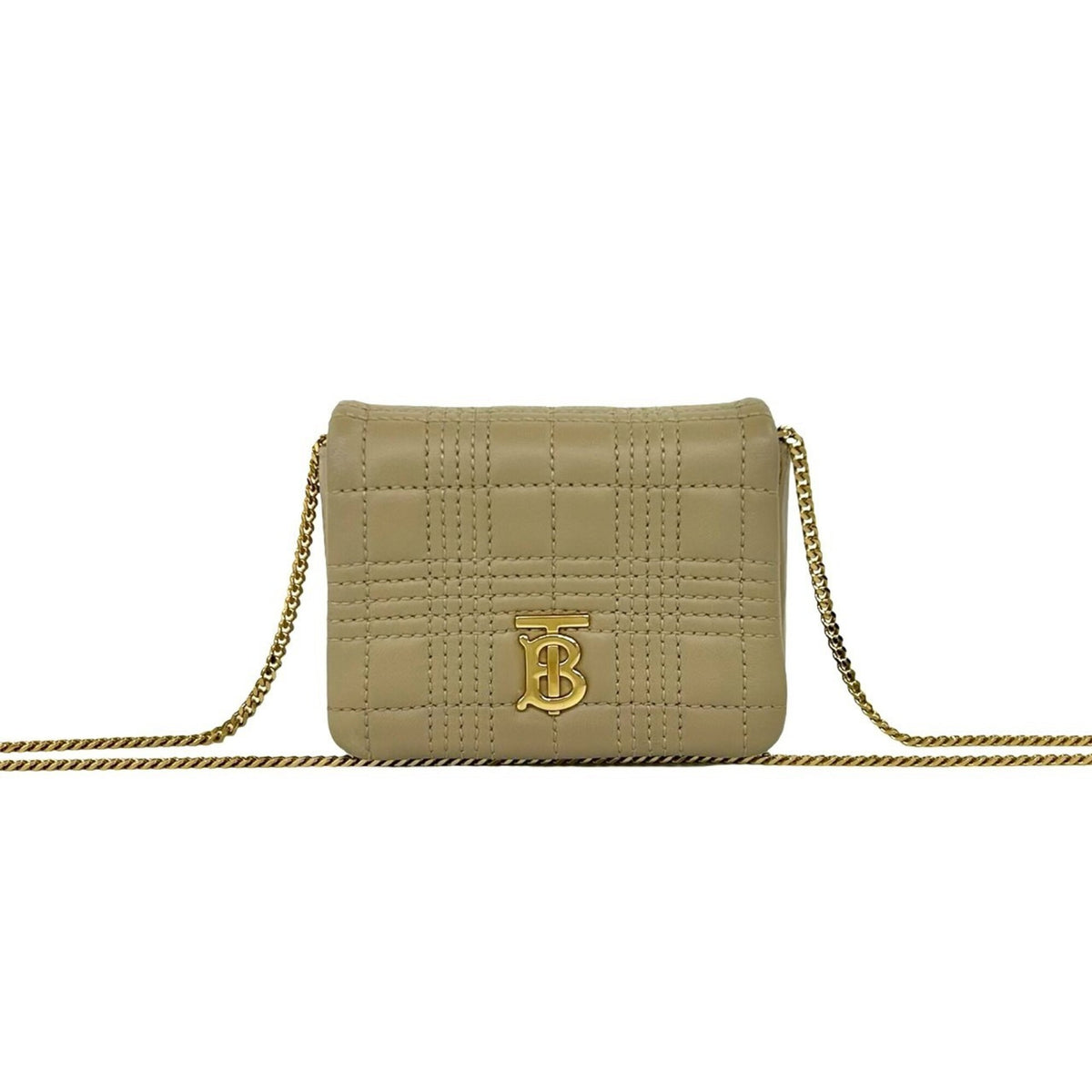 Burberry Beige Leather Pochette Shoulder Bag (Pre-Owned)