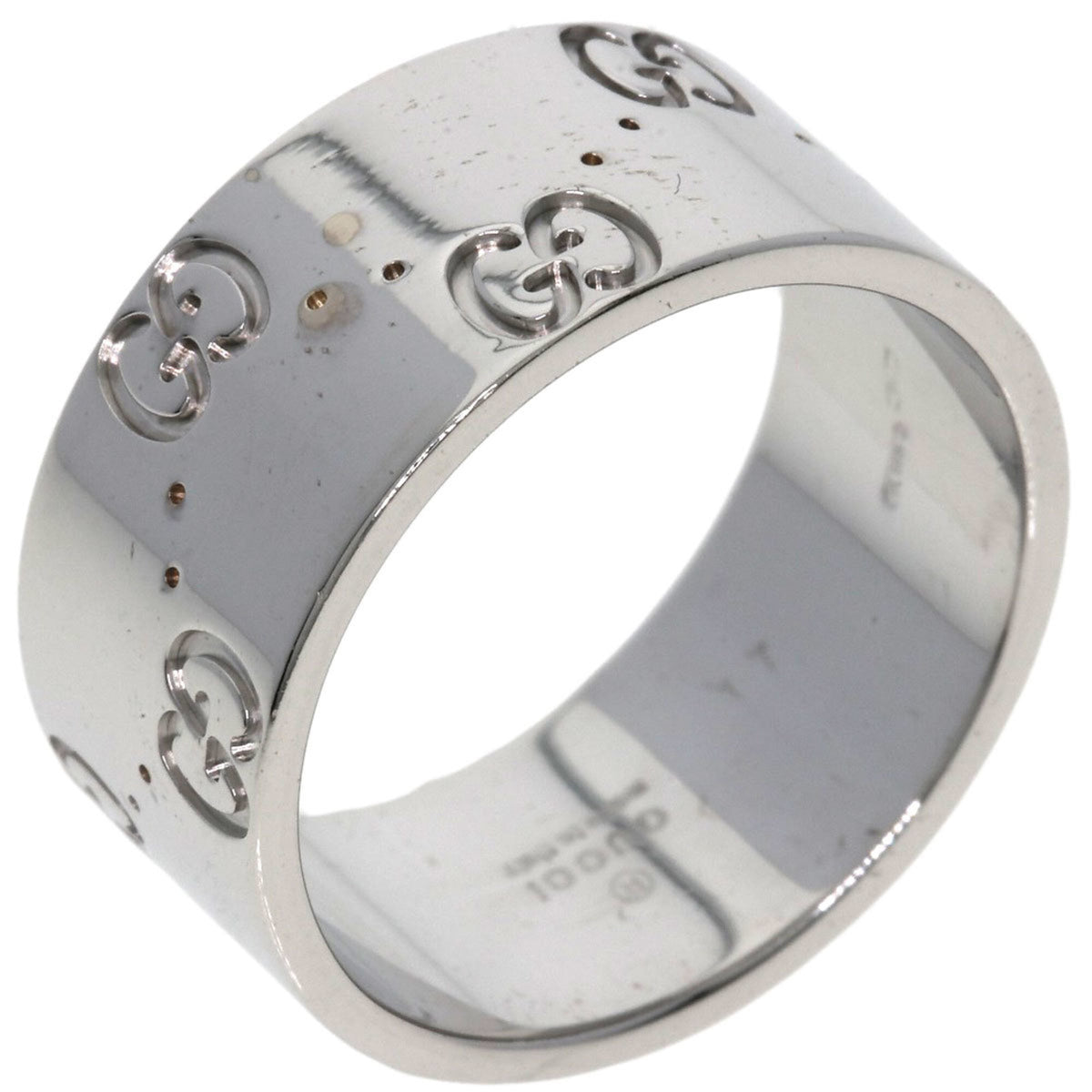 Gucci White Gold White Gold (18K) Band Ring (Pre-Owned)