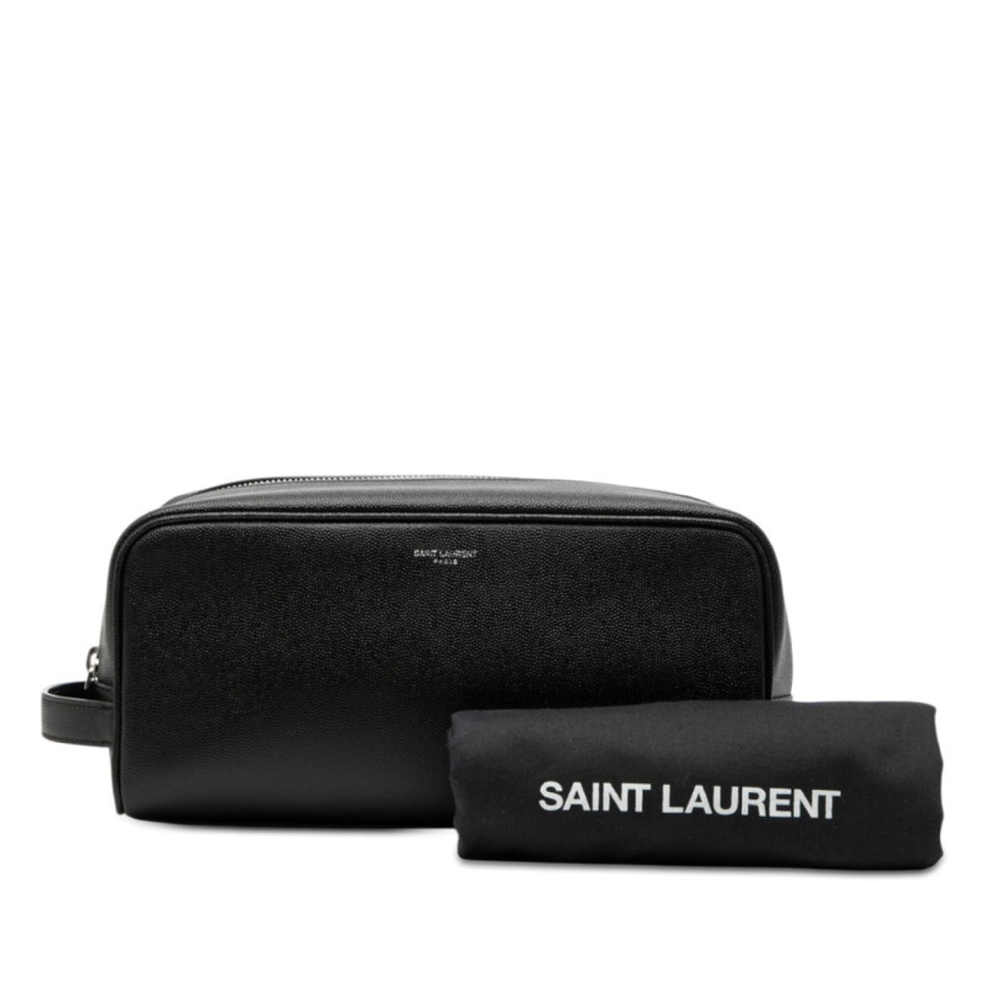 Saint Laurent Black Leather Pouch (Pre-Owned)