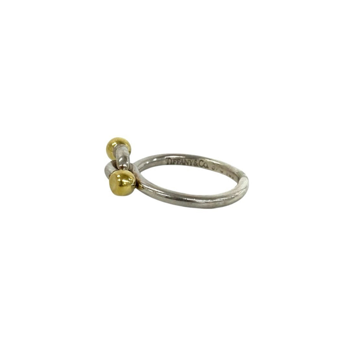 Tiffany Gold Silver Yellow Gold (18K) Silver Band Ring (Pre-Owned)