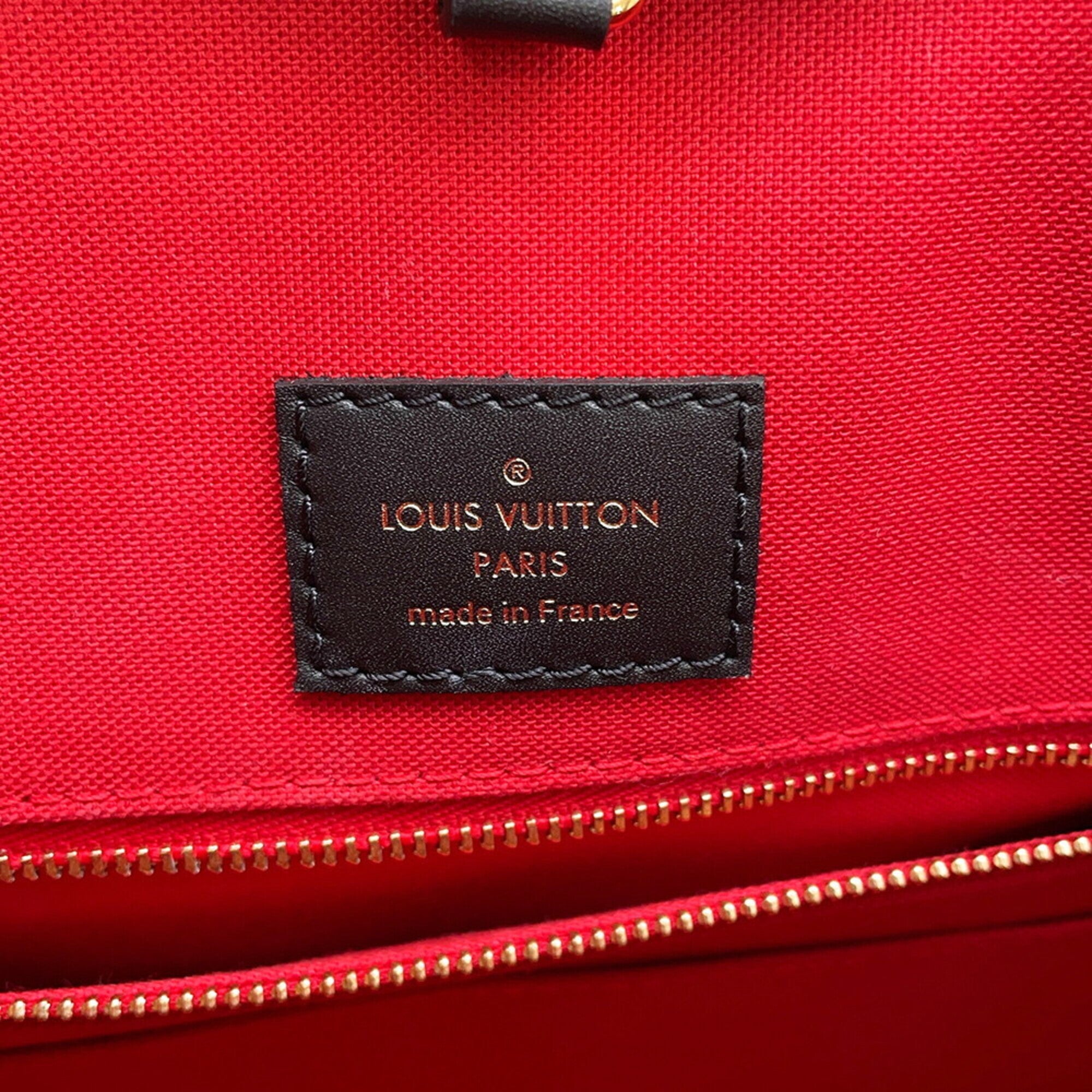 Louis Vuitton Monogram Reverse Red Brown Monogram Reverse Monogram Handbag Tote Bag (Pre-Owned)