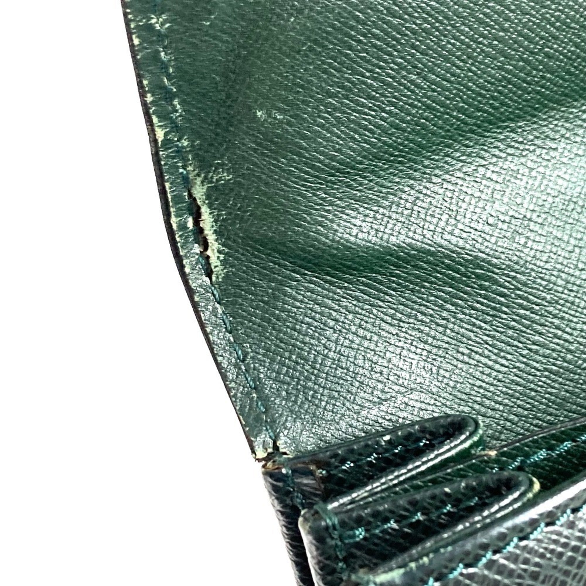Louis Vuitton Taiga Episea Green Taiga Leather Briefcase Handbag (Pre-Owned)