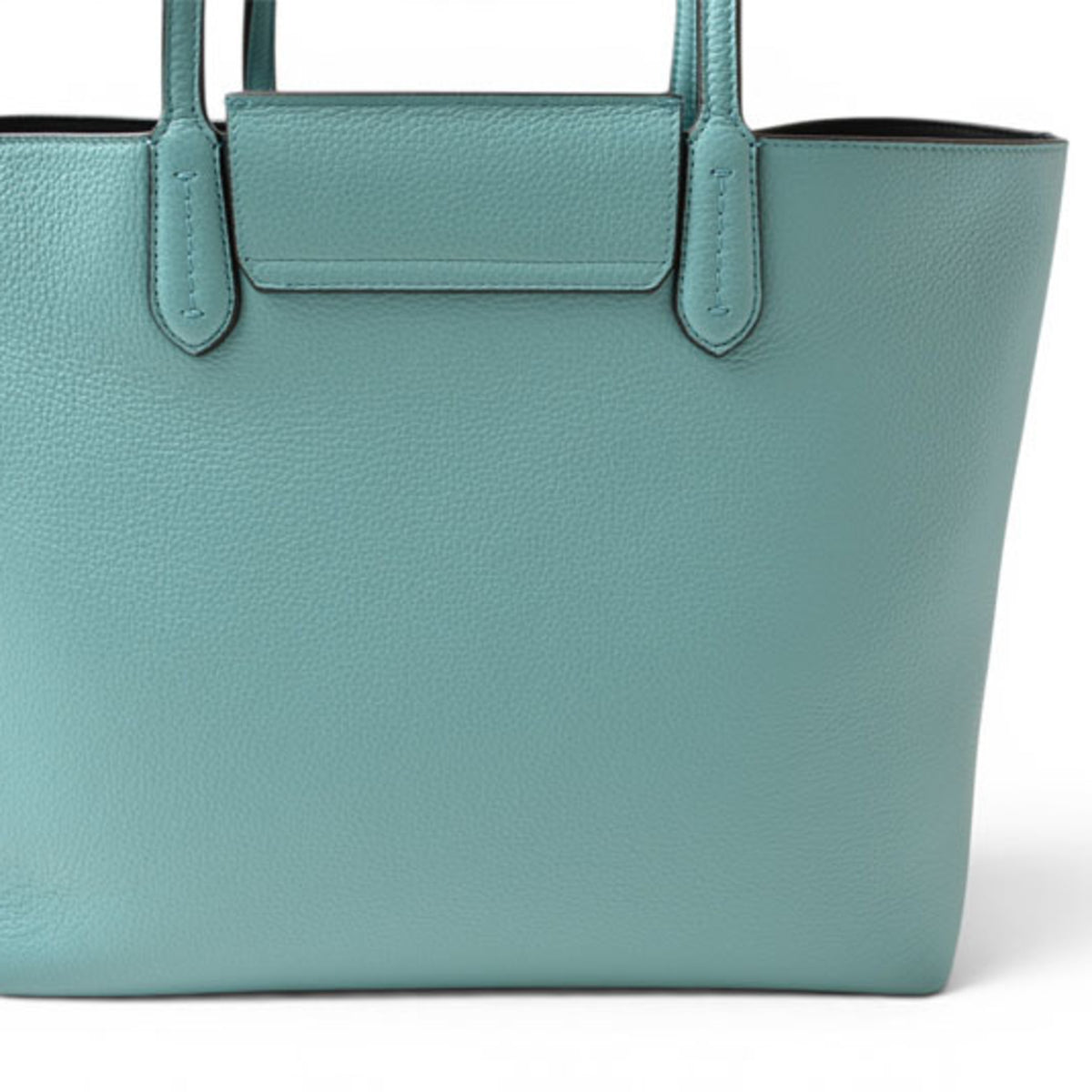 Salvatore Ferragamo Light Blue Leather Pouch Tote Bag (Pre-Owned)