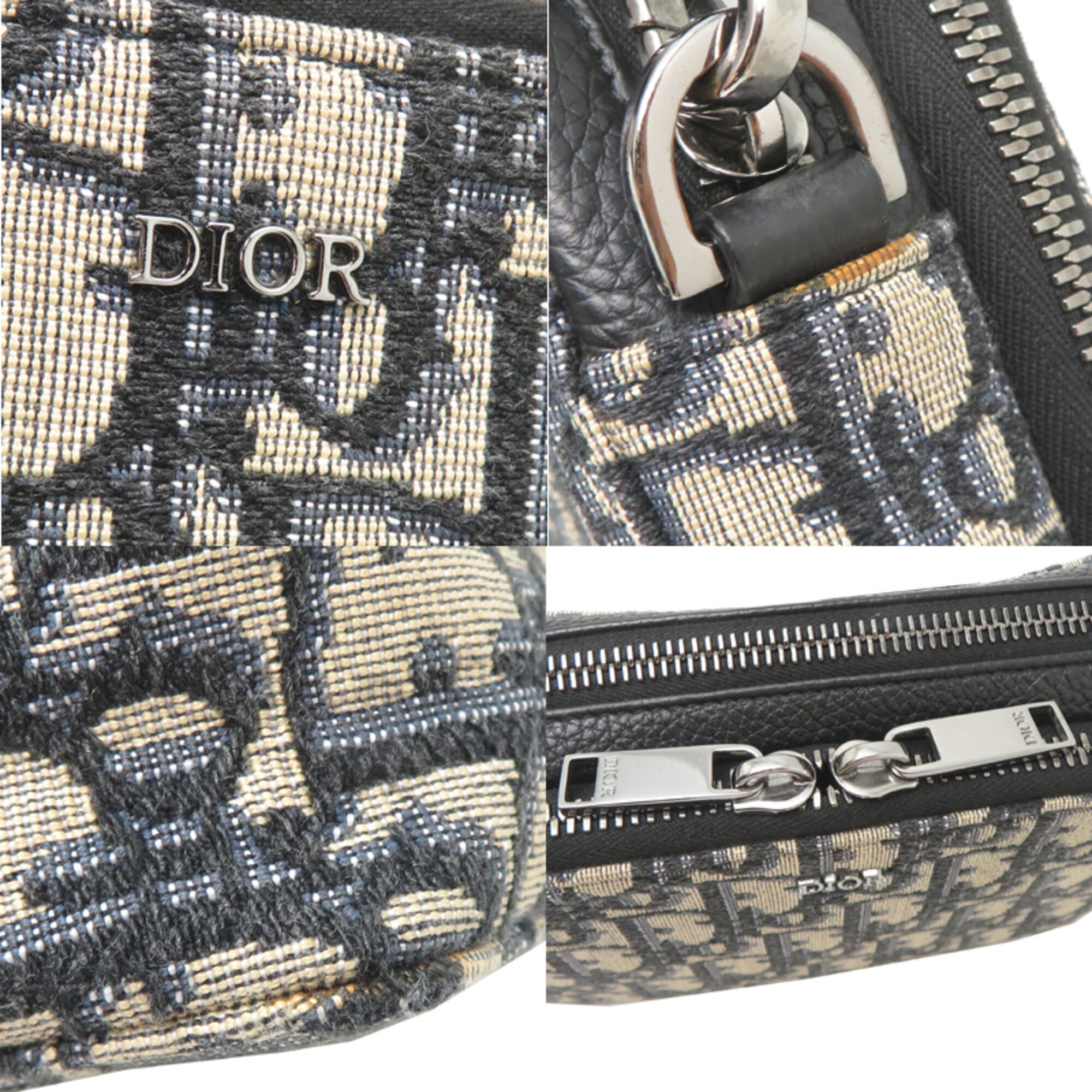 Christian Dior Black Fabric Leather Shoulder Bag (Pre-Owned)