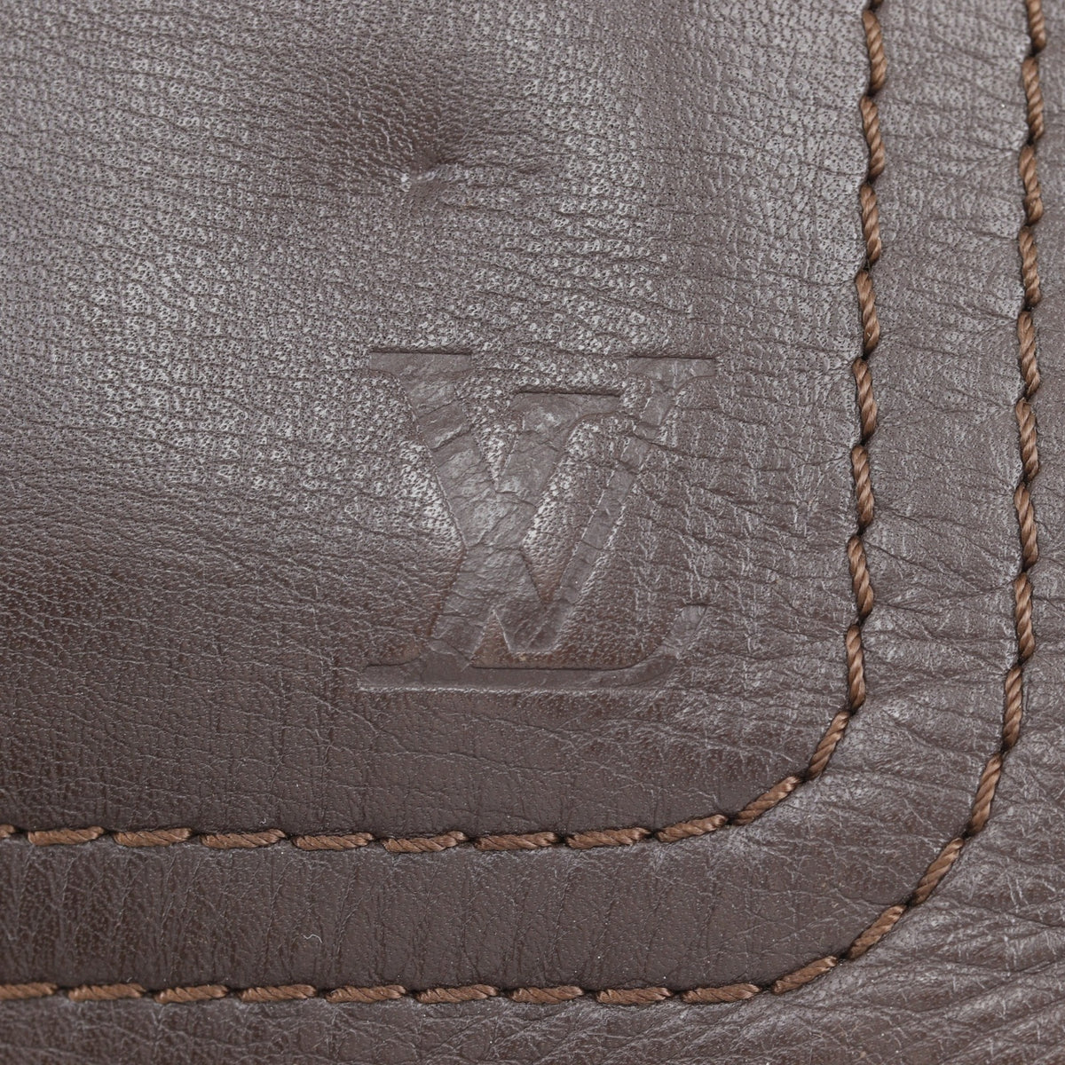 Louis Vuitton Brown Coffee Utah Leather Shoulder Bag (Pre-Owned)