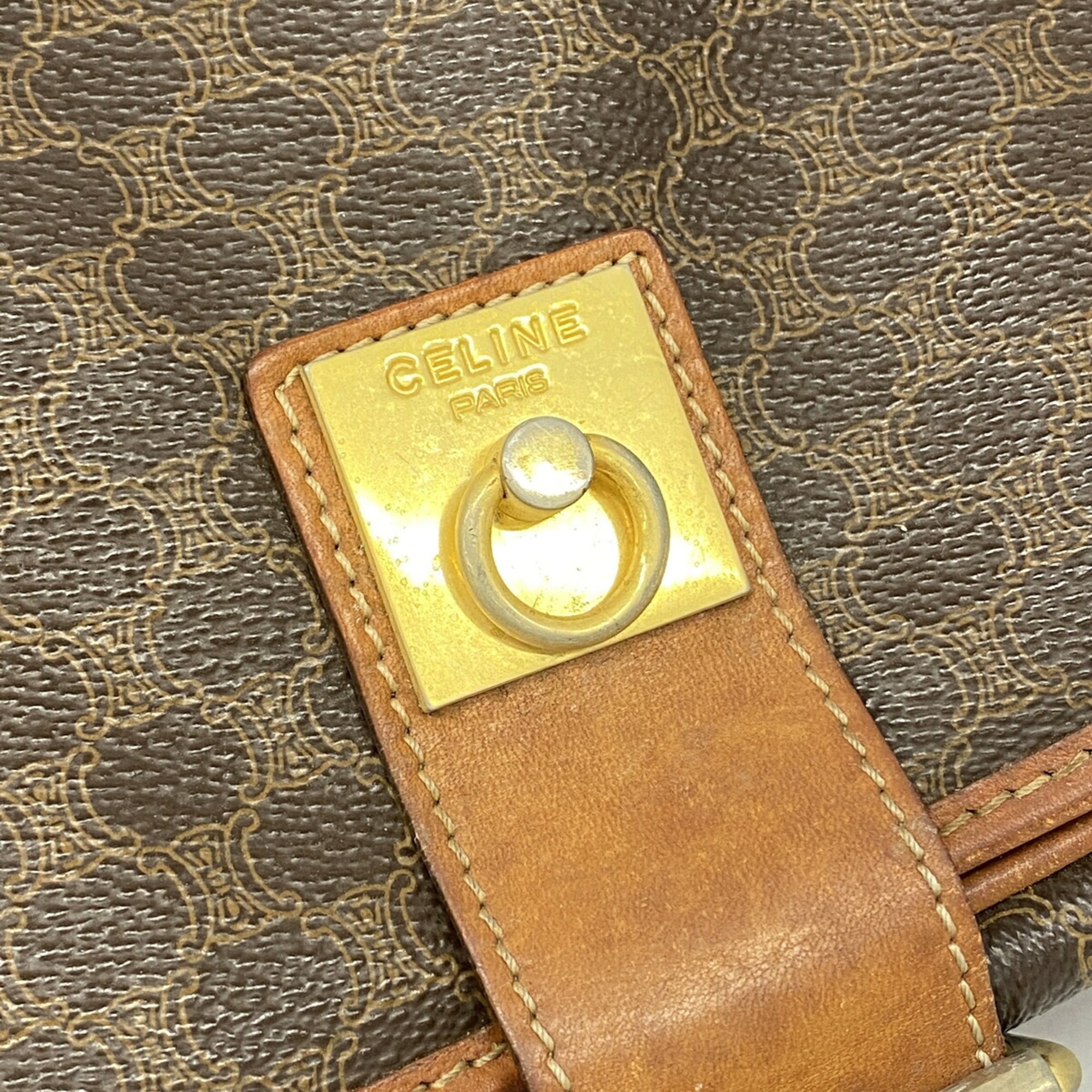 Celine Brown Pvc Shoulder Bag (Pre-Owned)