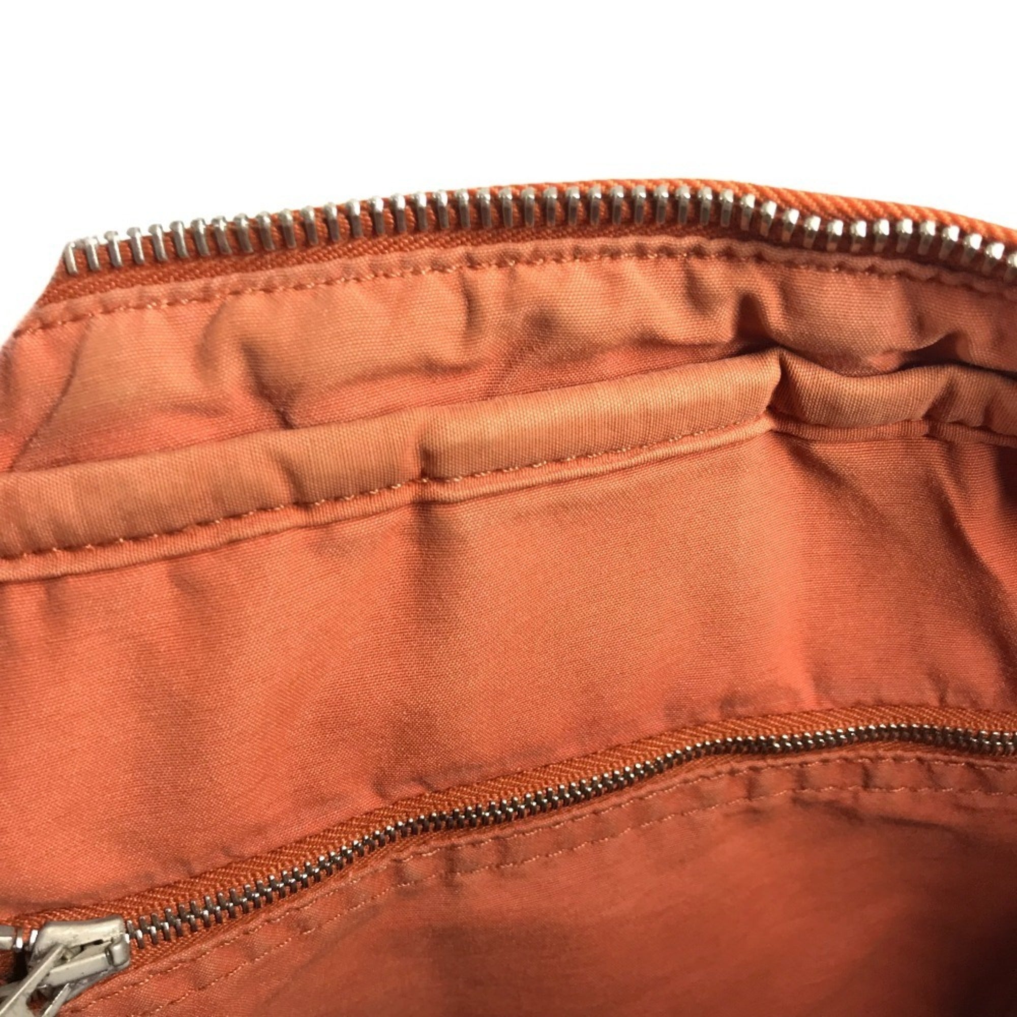 Hermes Orange Canvas Pochette Shoulder Bag (Pre-Owned)