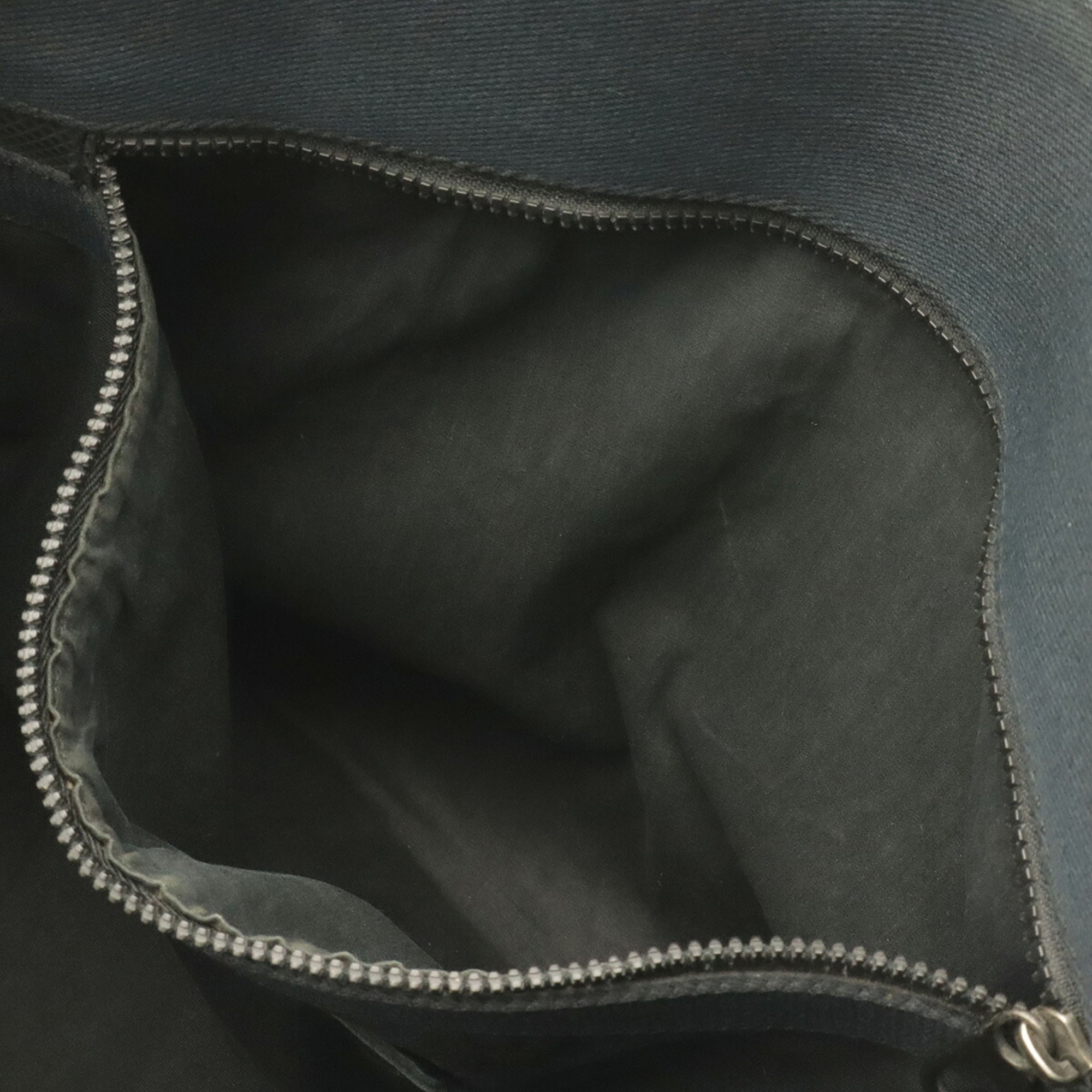Bottega Veneta Navy Black Coated Canvas Shoulder Bag Tote Bag (Pre-Owned)
