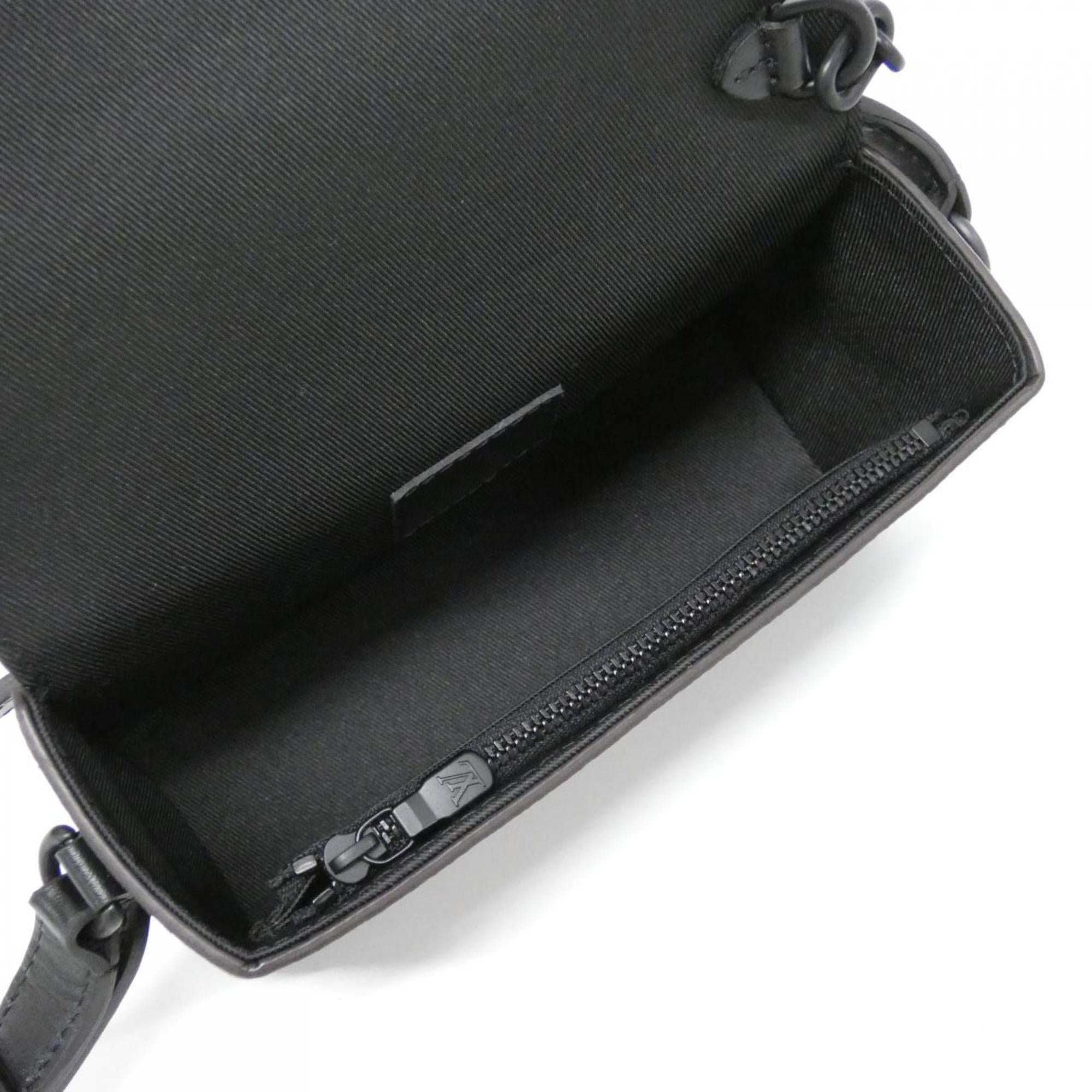 Louis Vuitton Black Marron Coated Canvas Shoulder Bag (Pre-Owned)