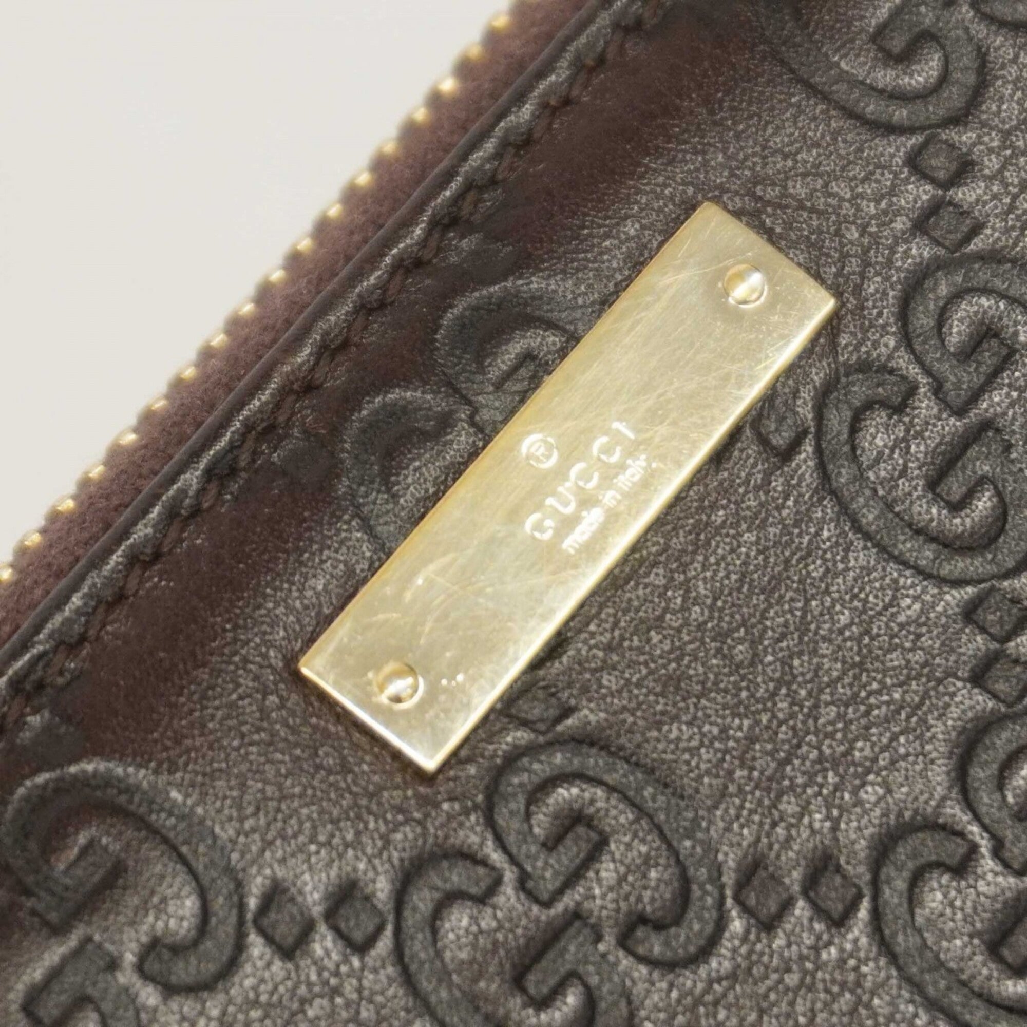 Gucci Brown Leather Long Wallet (Bi-Fold) (Pre-Owned)