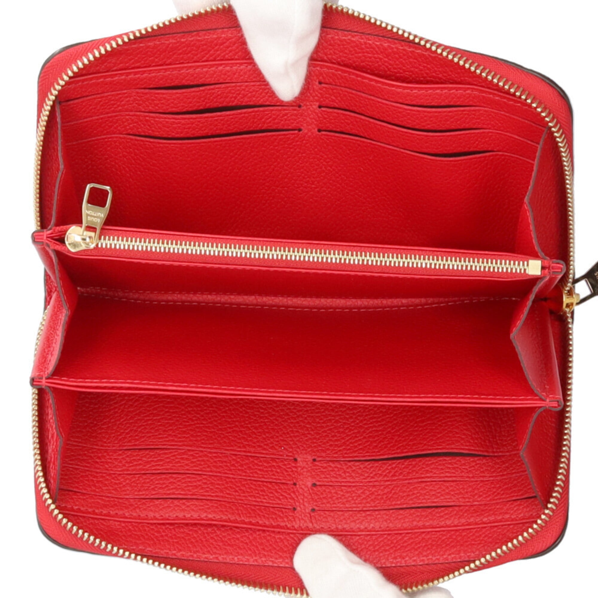 Louis Vuitton Red Color Sacrlet Monogram Empreinte Long Wallet (Bi-Fold) (Pre-Owned)