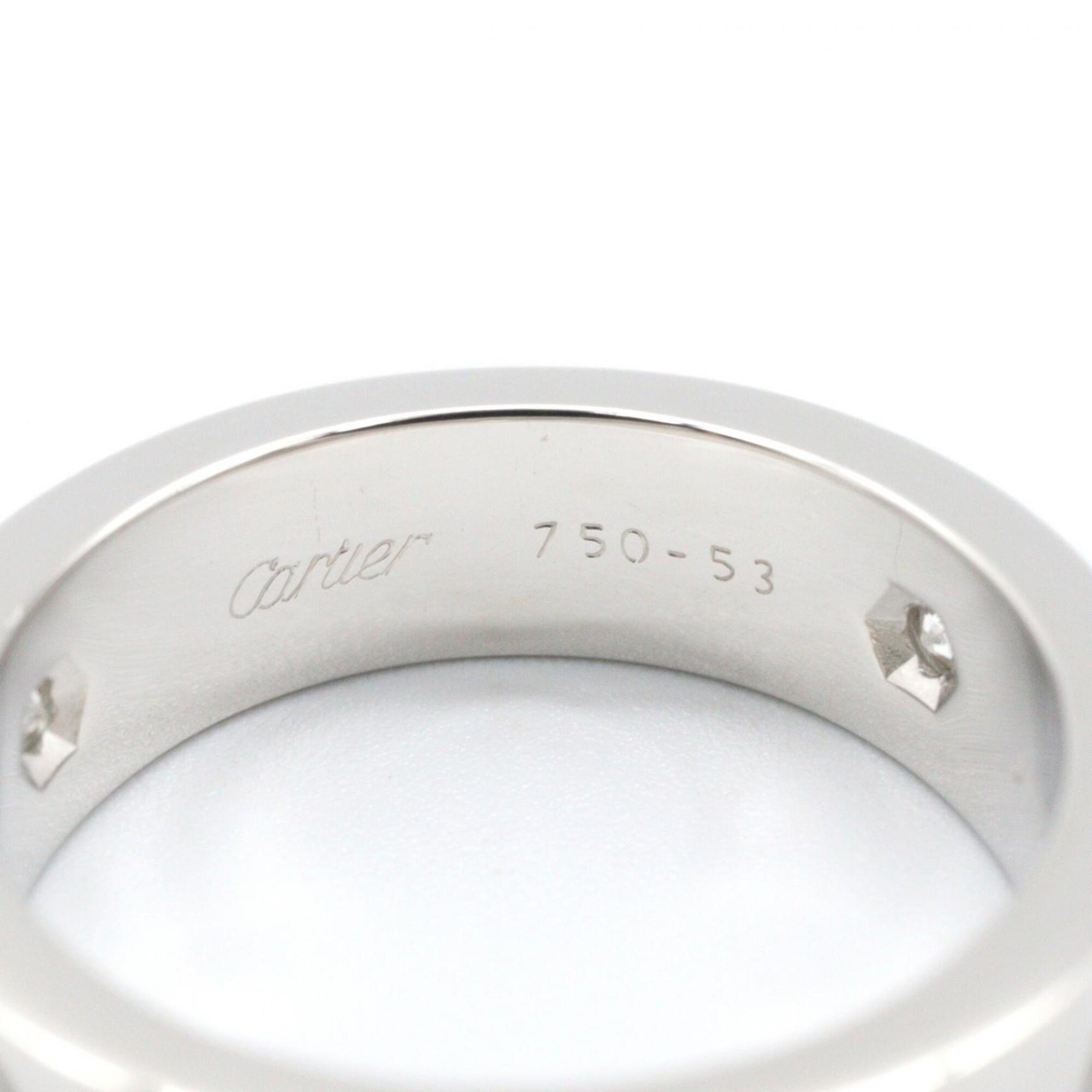 Cartier Silver Clear White Gold (18K) Band Ring (Pre-Owned)