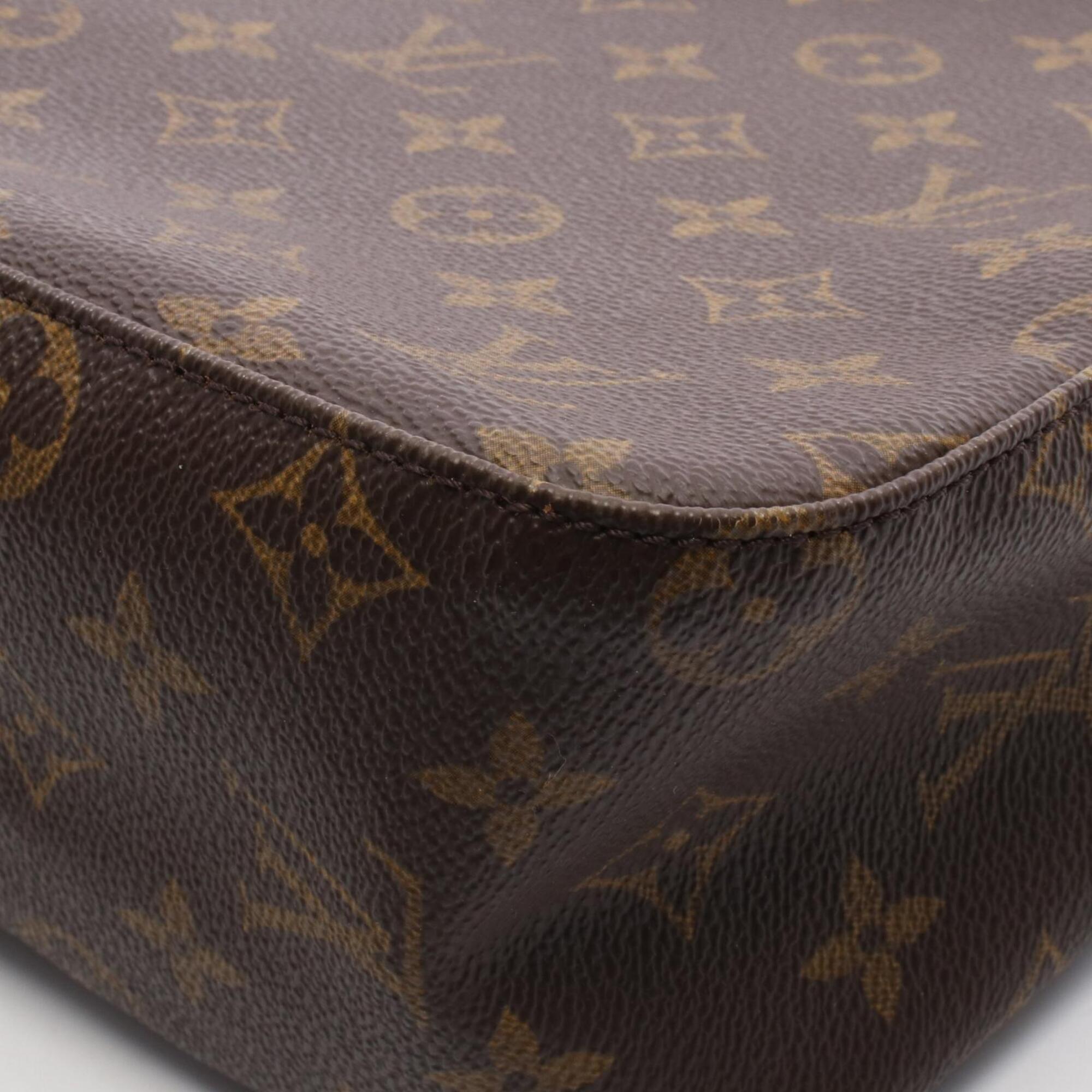 Louis Vuitton Brown Monogram Coated Canvas Leather Handbag Shoulder Bag (Pre-Owned)