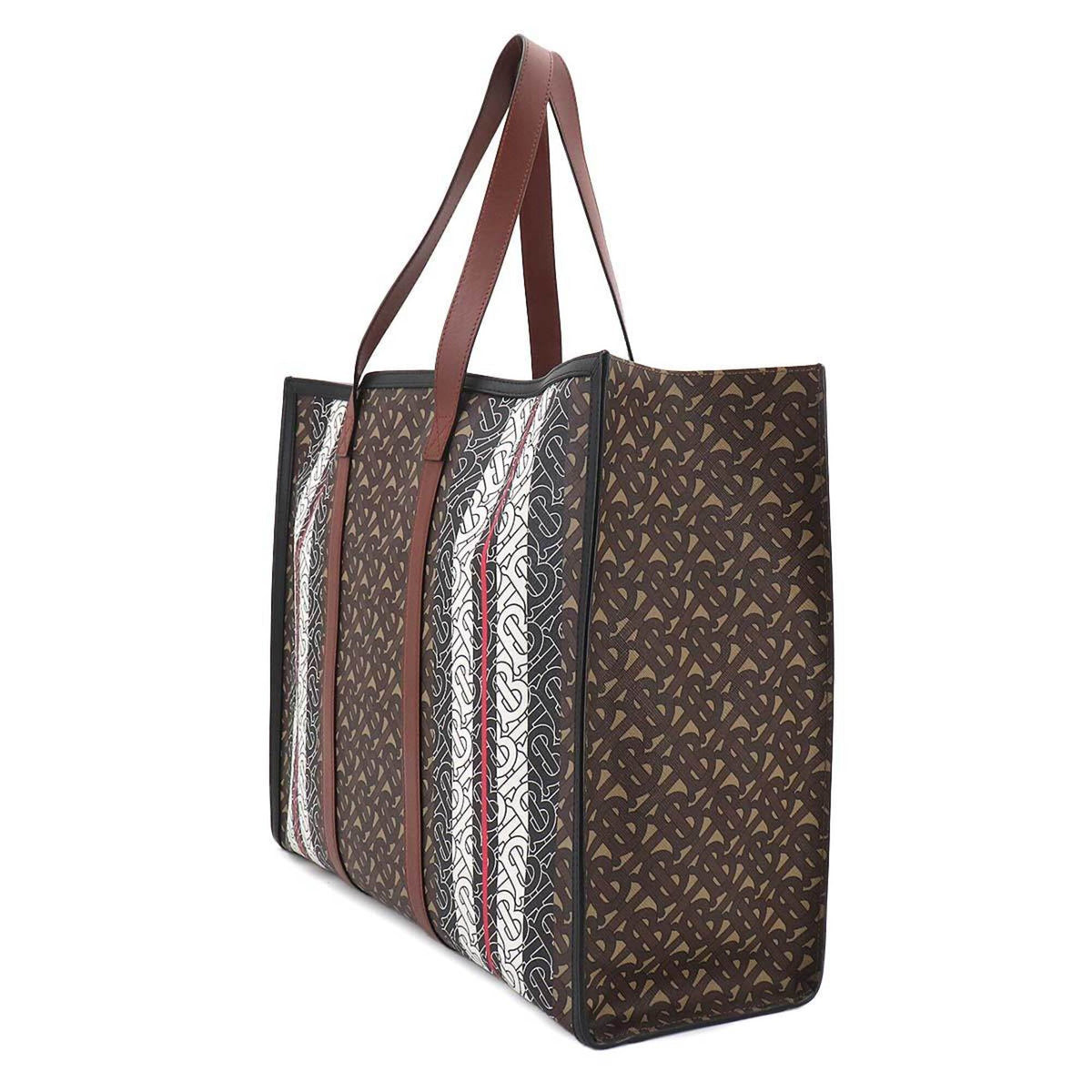 Burberry Brown Pvc Leather Tote Bag (Pre-Owned)