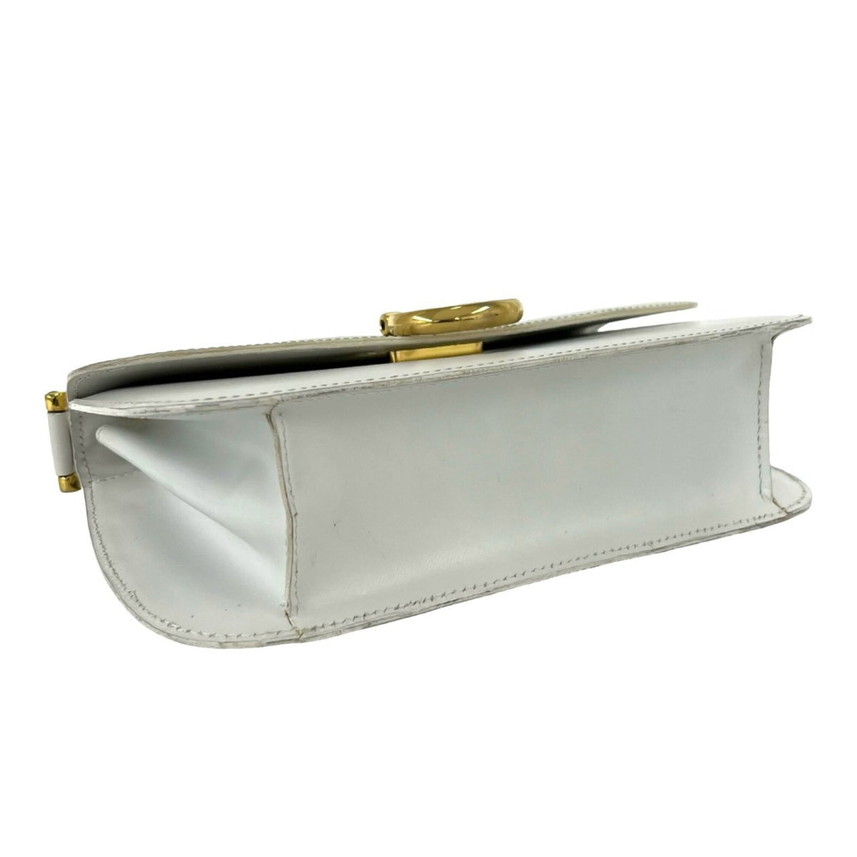 Celine White Leather Handbag Tote Bag (Pre-Owned)