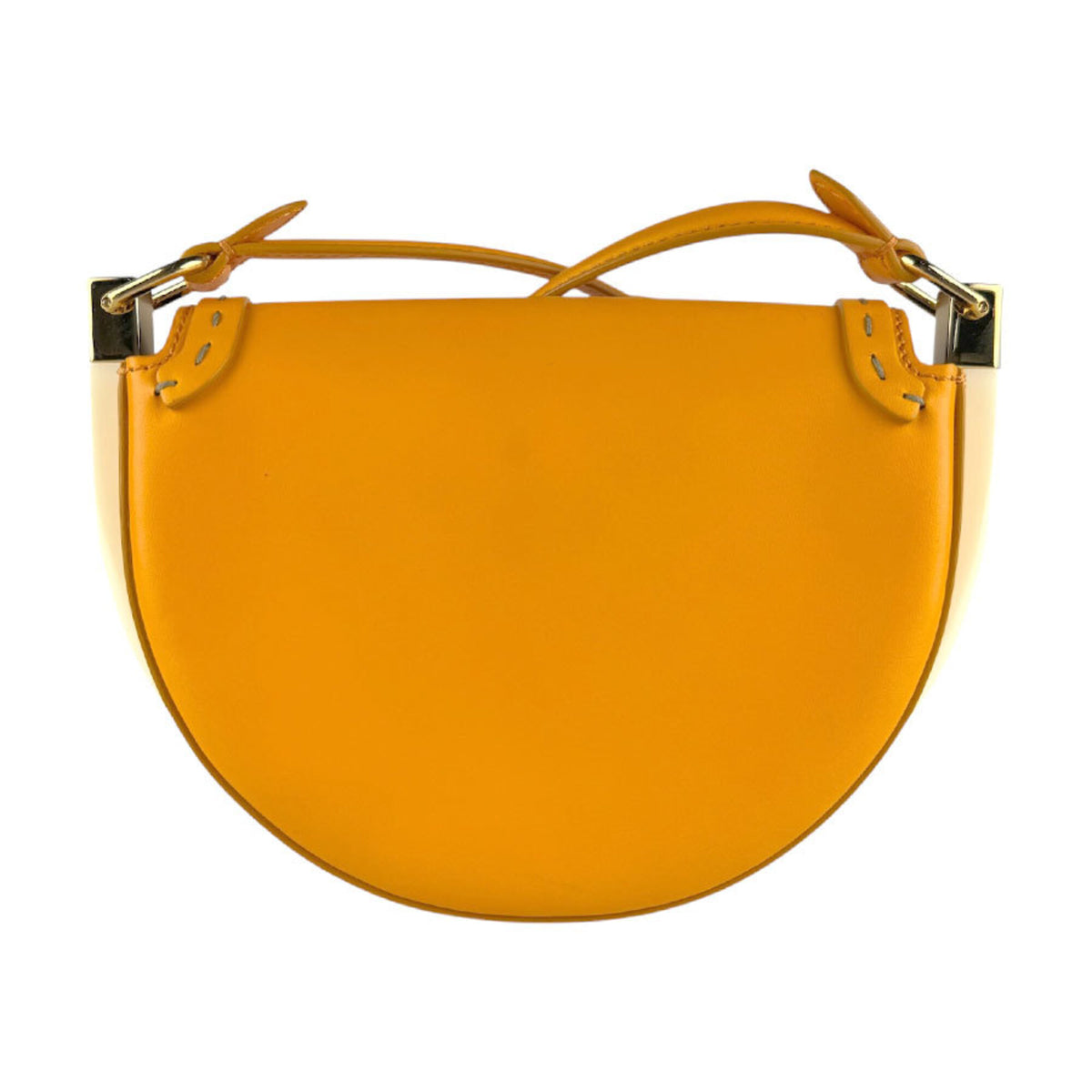 Fendi Orange Leather Shoulder Bag (Pre-Owned)