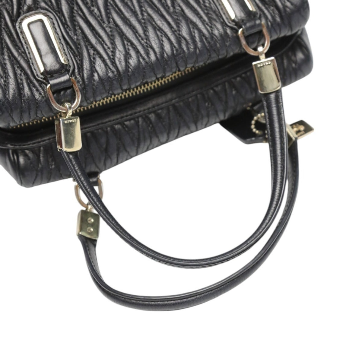 Coach Black Leather Handbag (Pre-Owned)