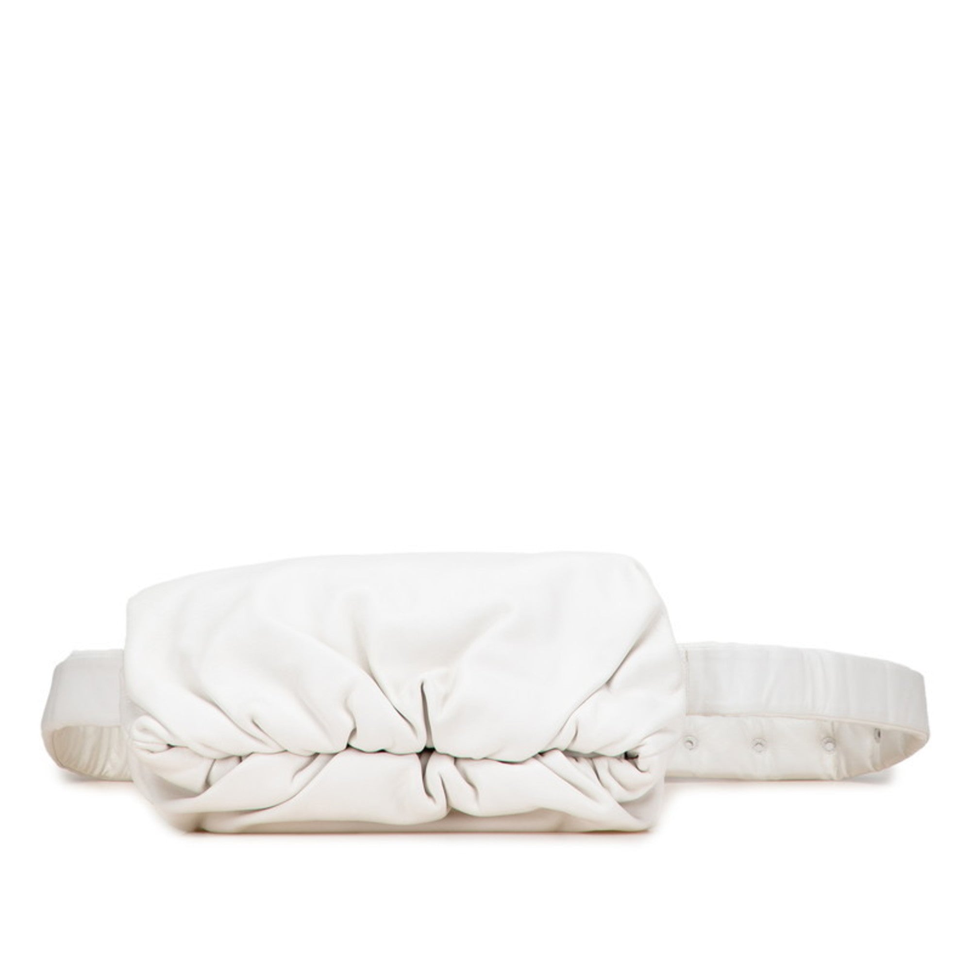 Bottega Veneta White Leather Pouch Sling Bag (Pre-Owned)