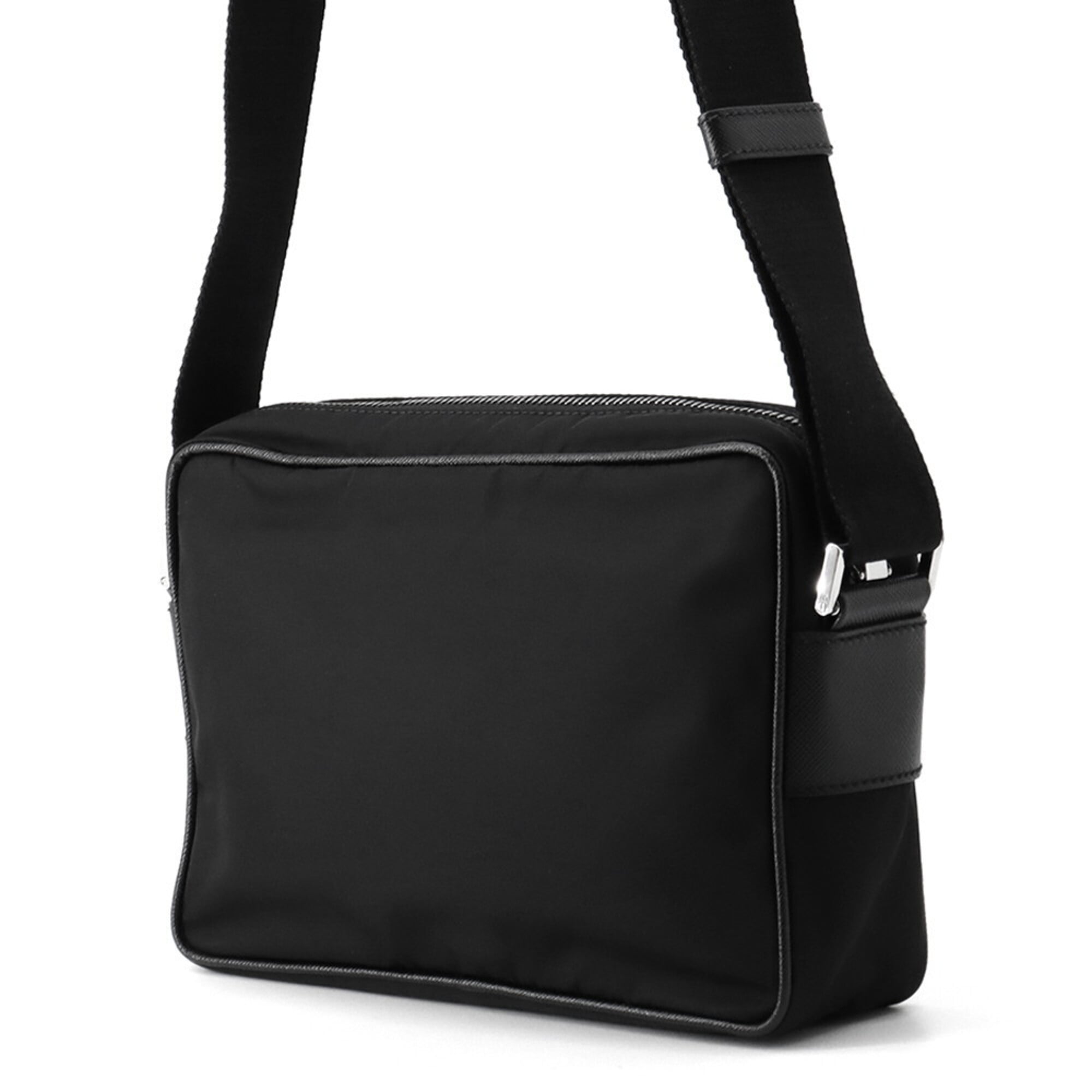 Prada Black Nylon Handbag Shoulder Bag (Pre-Owned)