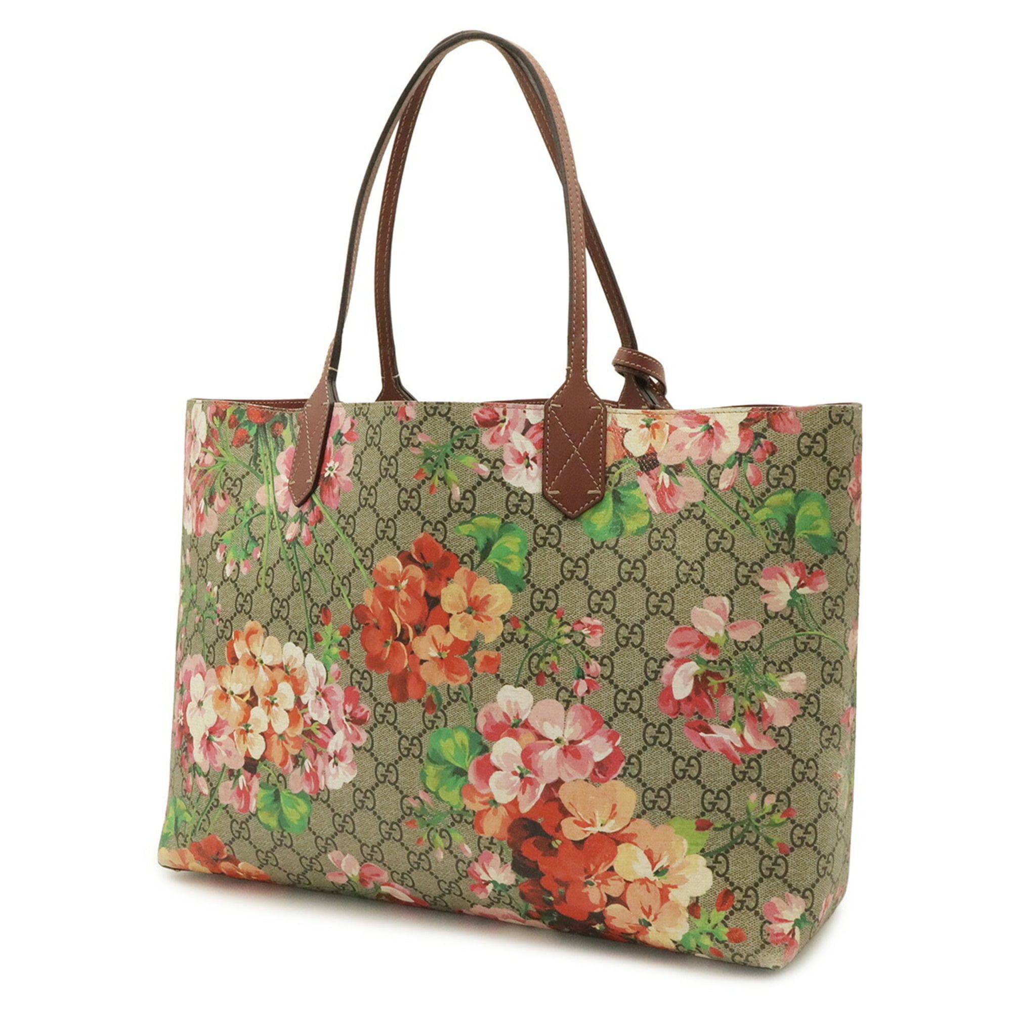 Gucci Beige Pink Multi-Color Pink Gg Supreme Shoulder Bag Tote Bag (Pre-Owned)