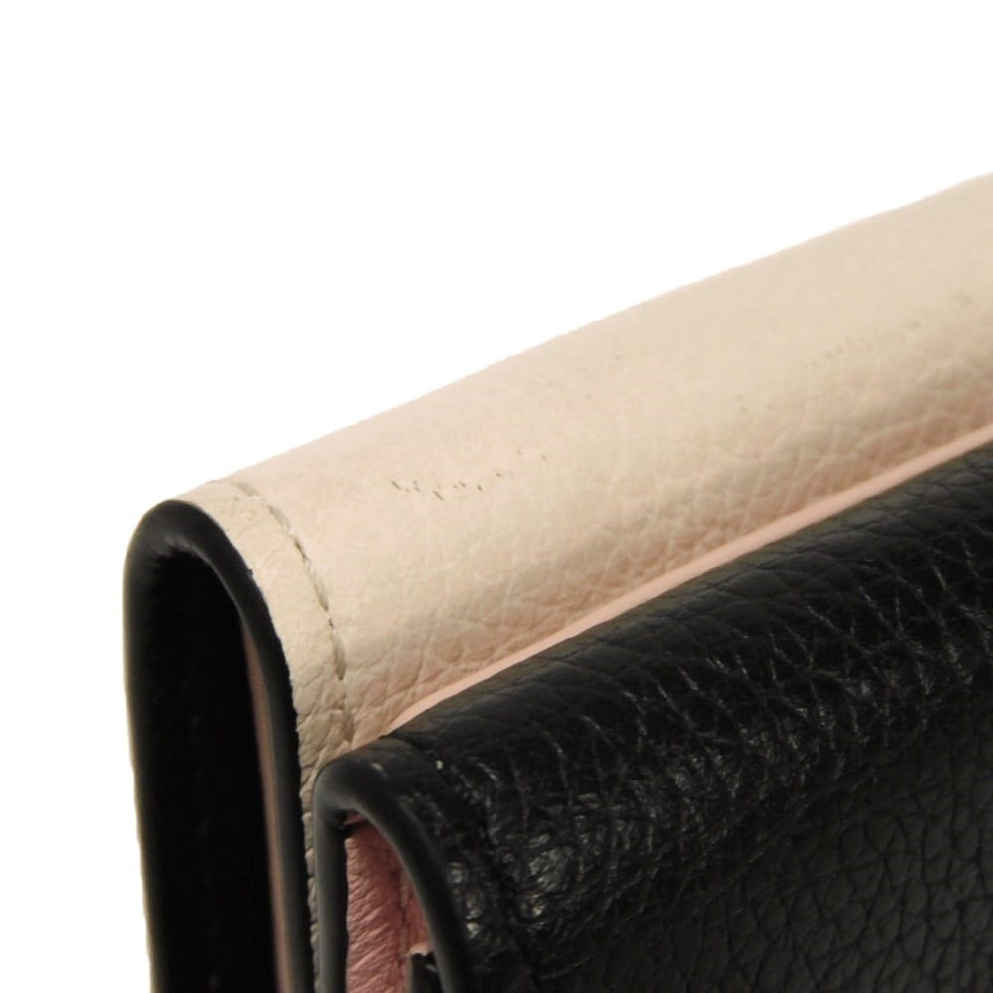 Louis Vuitton Noir Rose Tricolor Leather Wallet (Tri-Fold) (Pre-Owned)