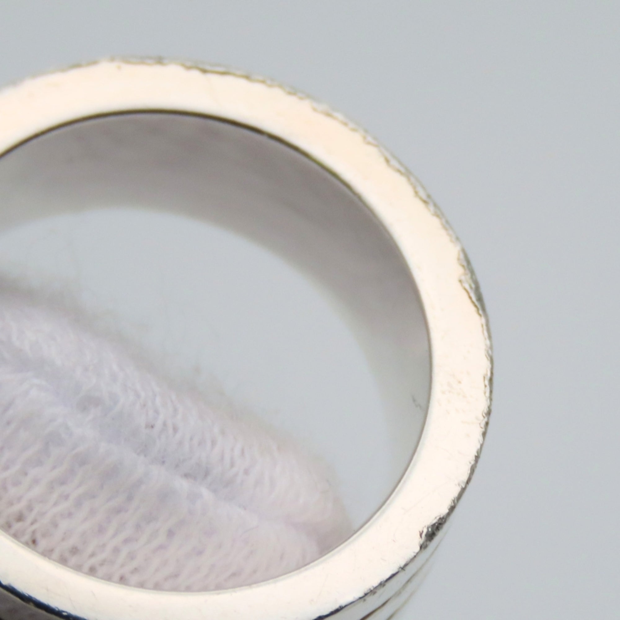 Hermes Silver Silver 925 Band Ring (Pre-Owned)