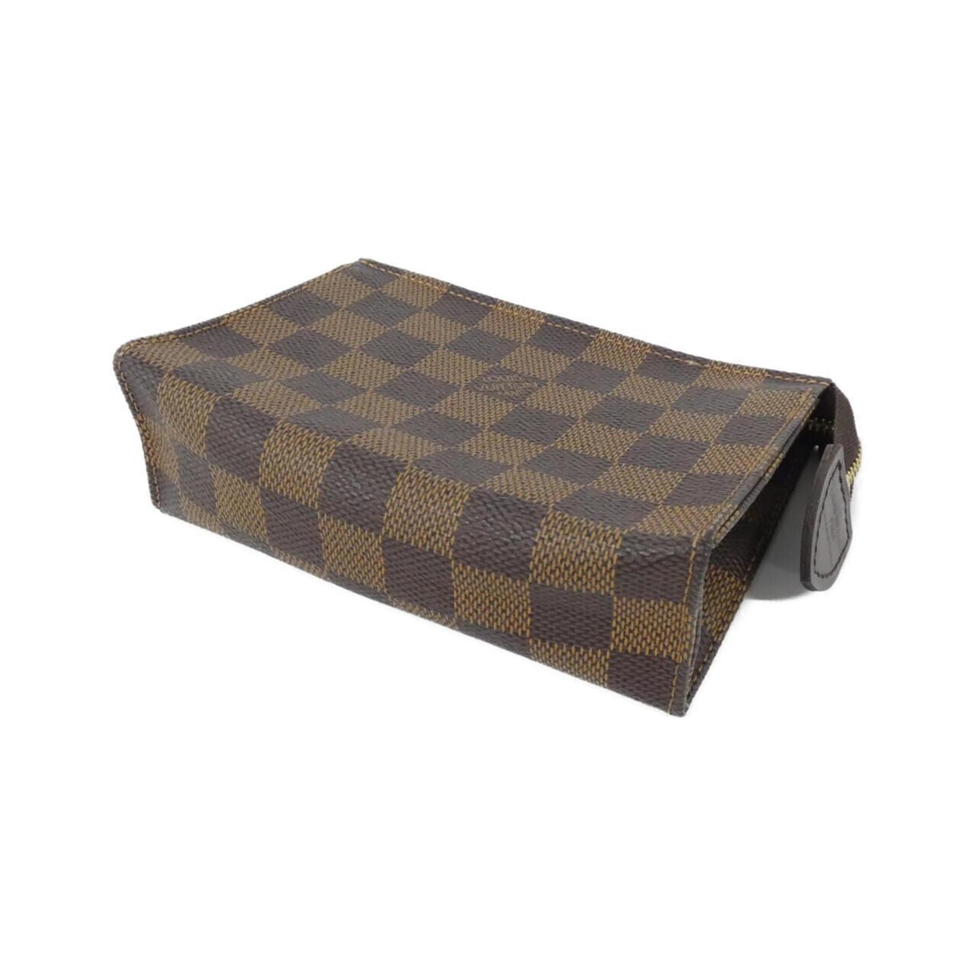 Louis Vuitton Brown Coated Canvas Handbag Pouch (Pre-Owned)
