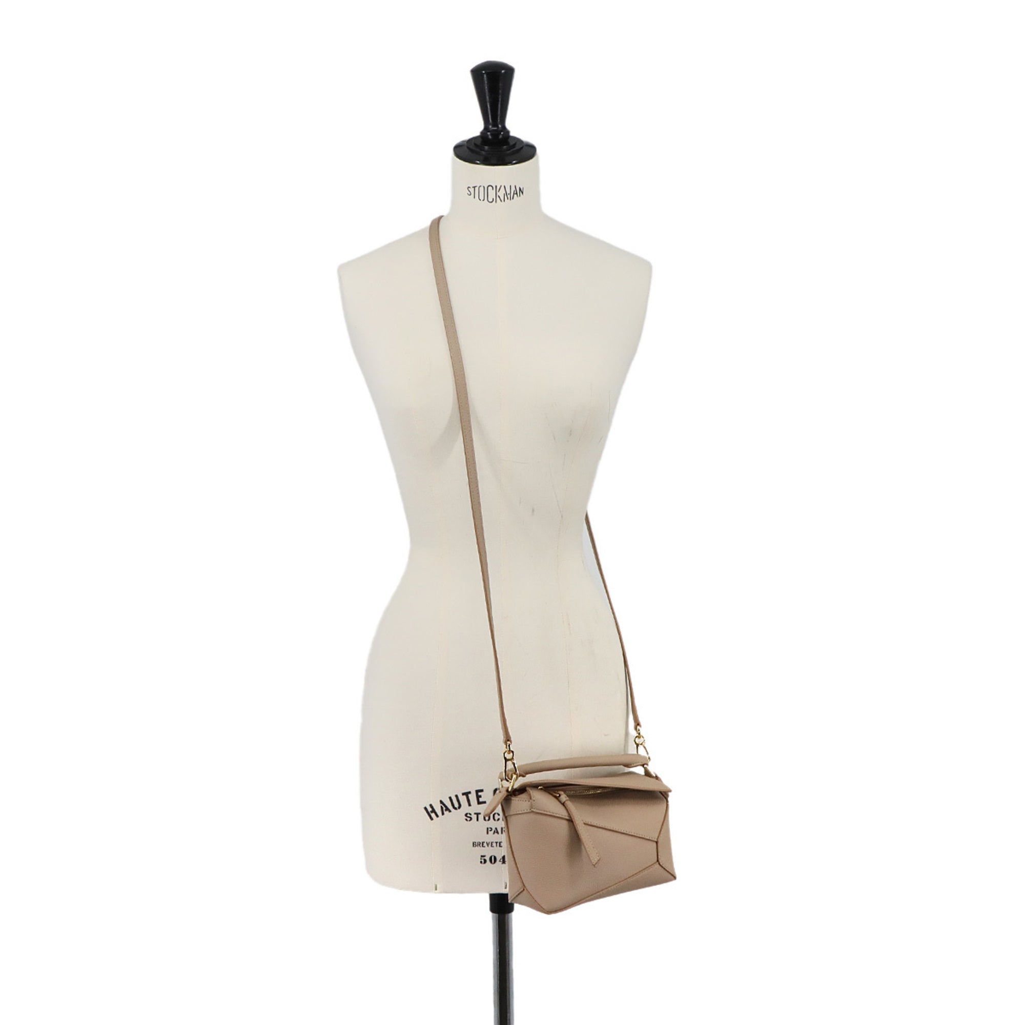 Loewe Puzzle Sand Leather Handbag Shoulder Bag (Pre-Owned)