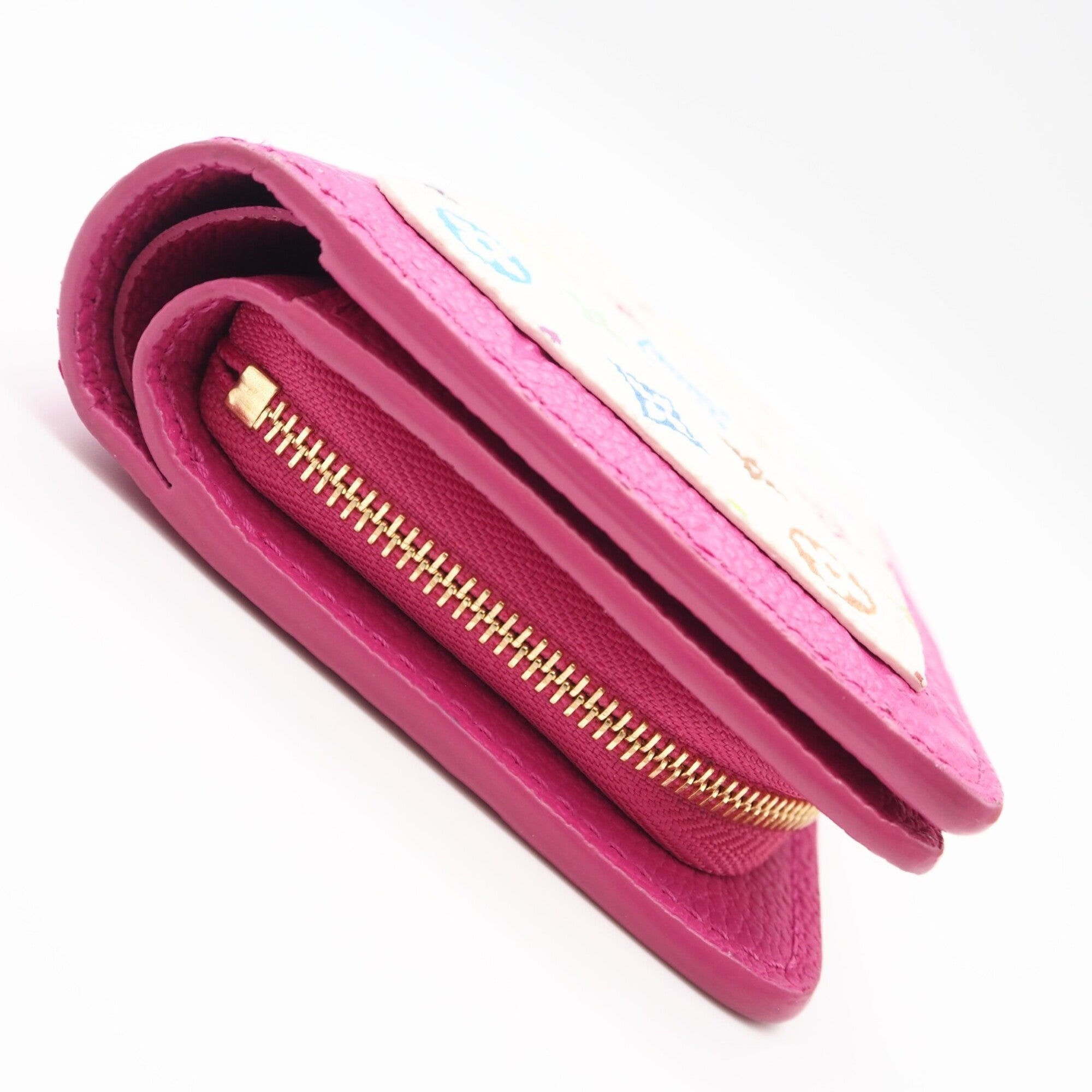 Louis Vuitton Multi-Color Pink Leather Wallet (Bi-Fold) (Pre-Owned)