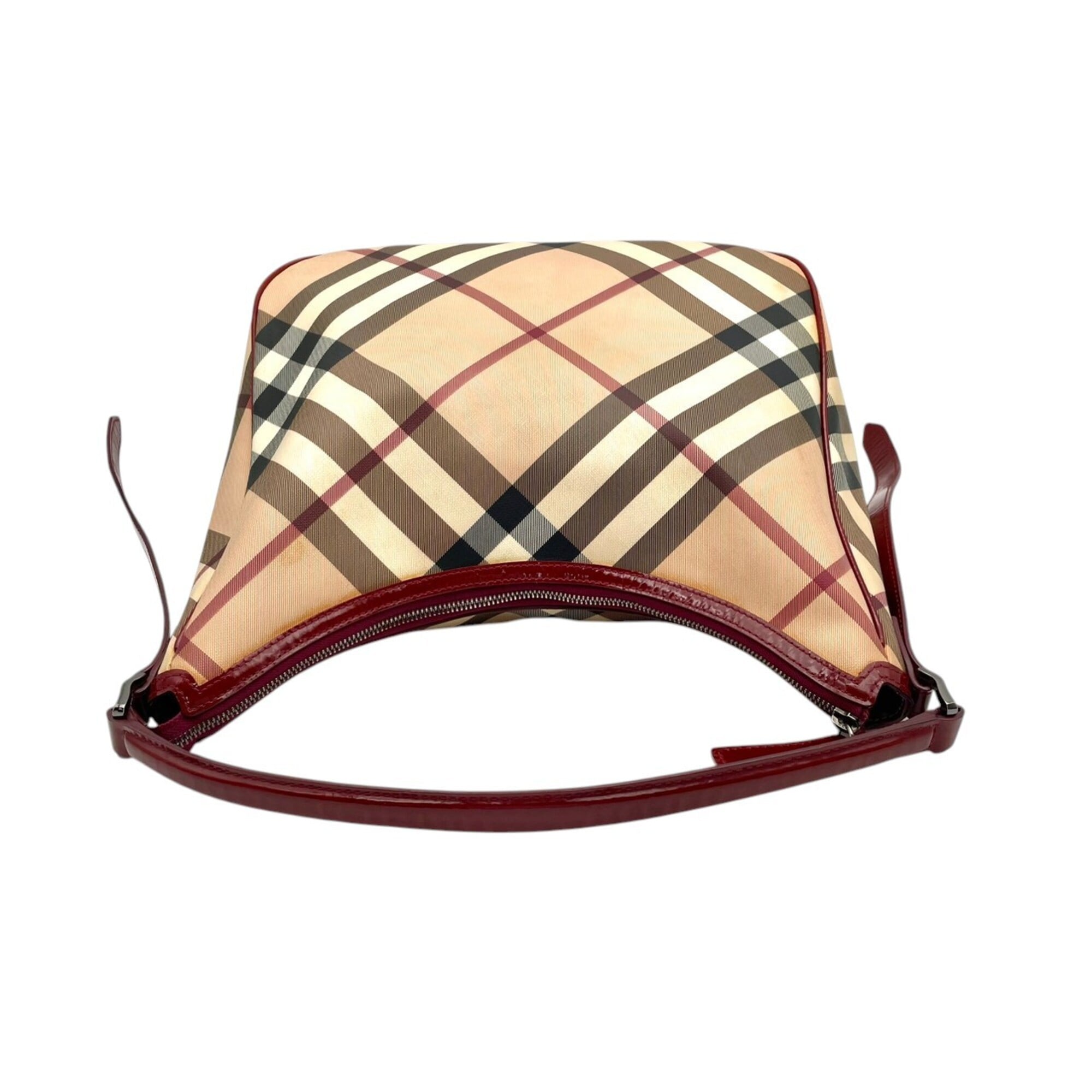 Burberry Beige Bordeaux Pvc Leather Shoulder Bag (Pre-Owned)