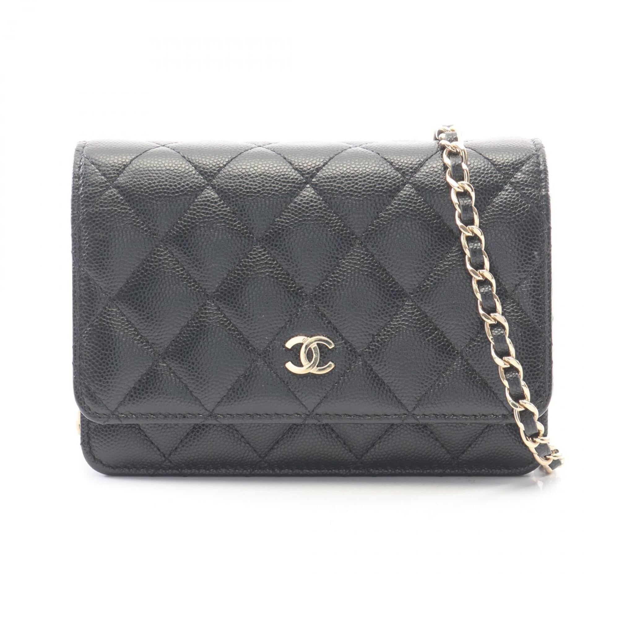 Chanel Black Grained Calfskin Handbag Shoulder Bag (Pre-Owned)