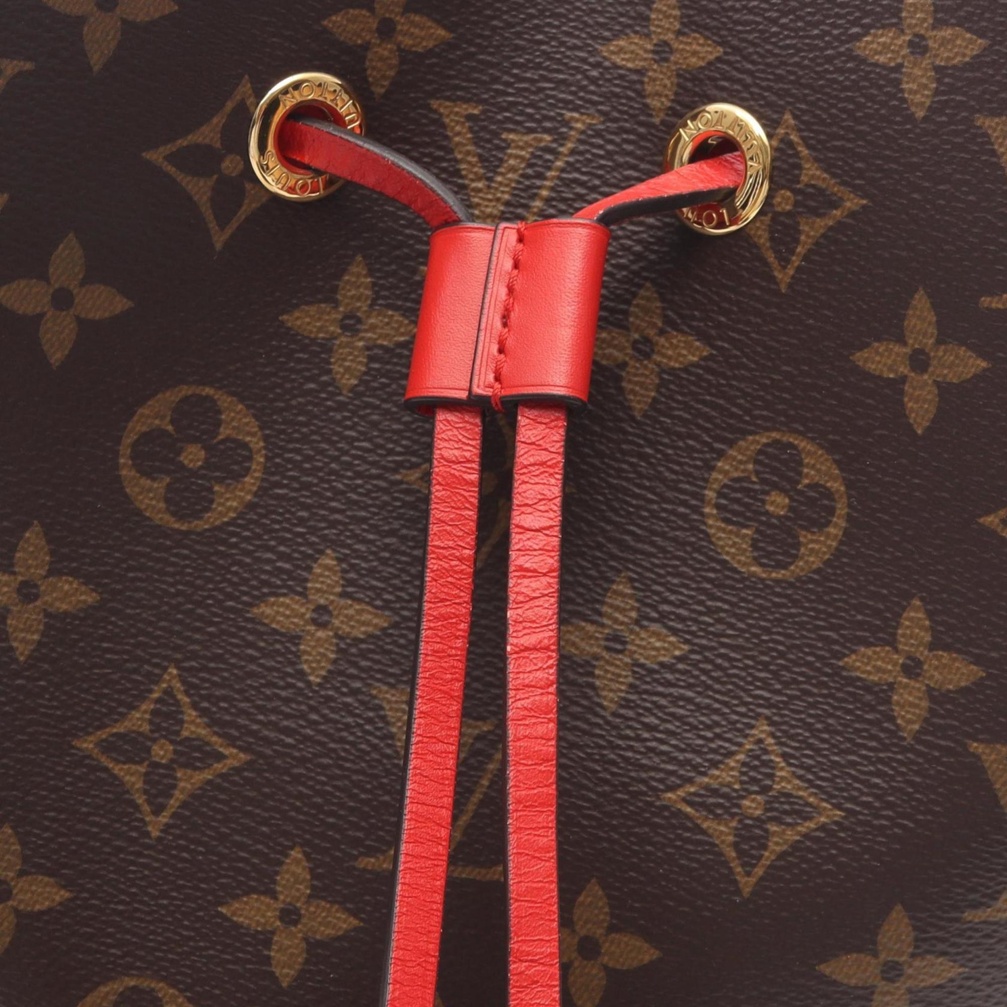 Louis Vuitton Monogram Brown Coquelicots Red Color Coated Canvas Handbag Shoulder Bag (Pre-Owned)