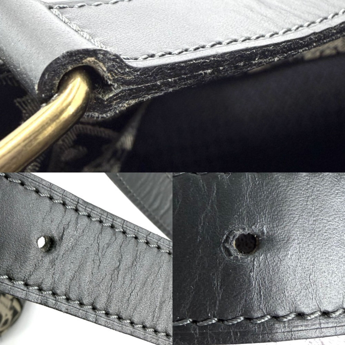 Christian Dior Black Gold Shoulder Bag (Pre-Owned)