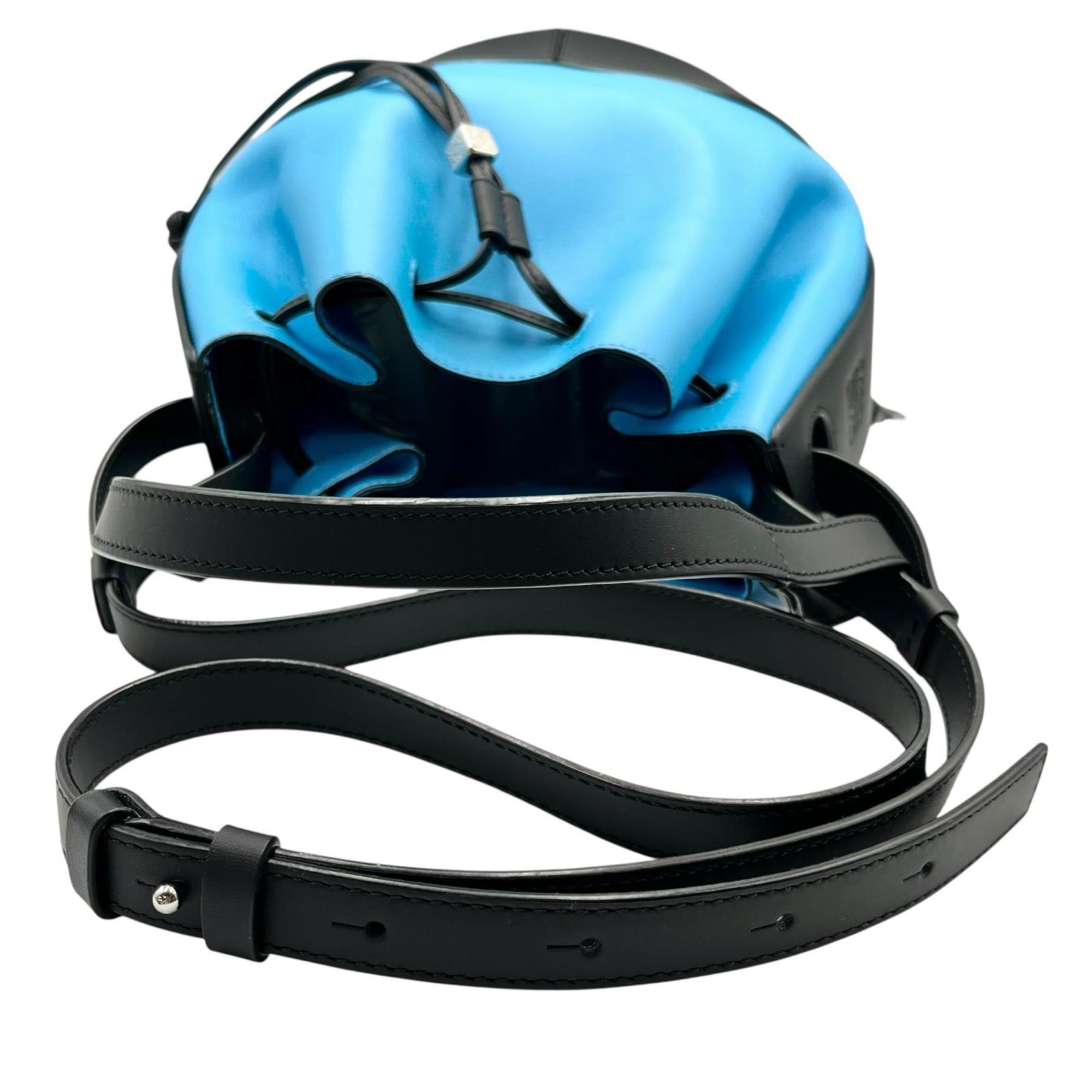 Loewe Black Light Blue Leather Shoulder Bag (Pre-Owned)