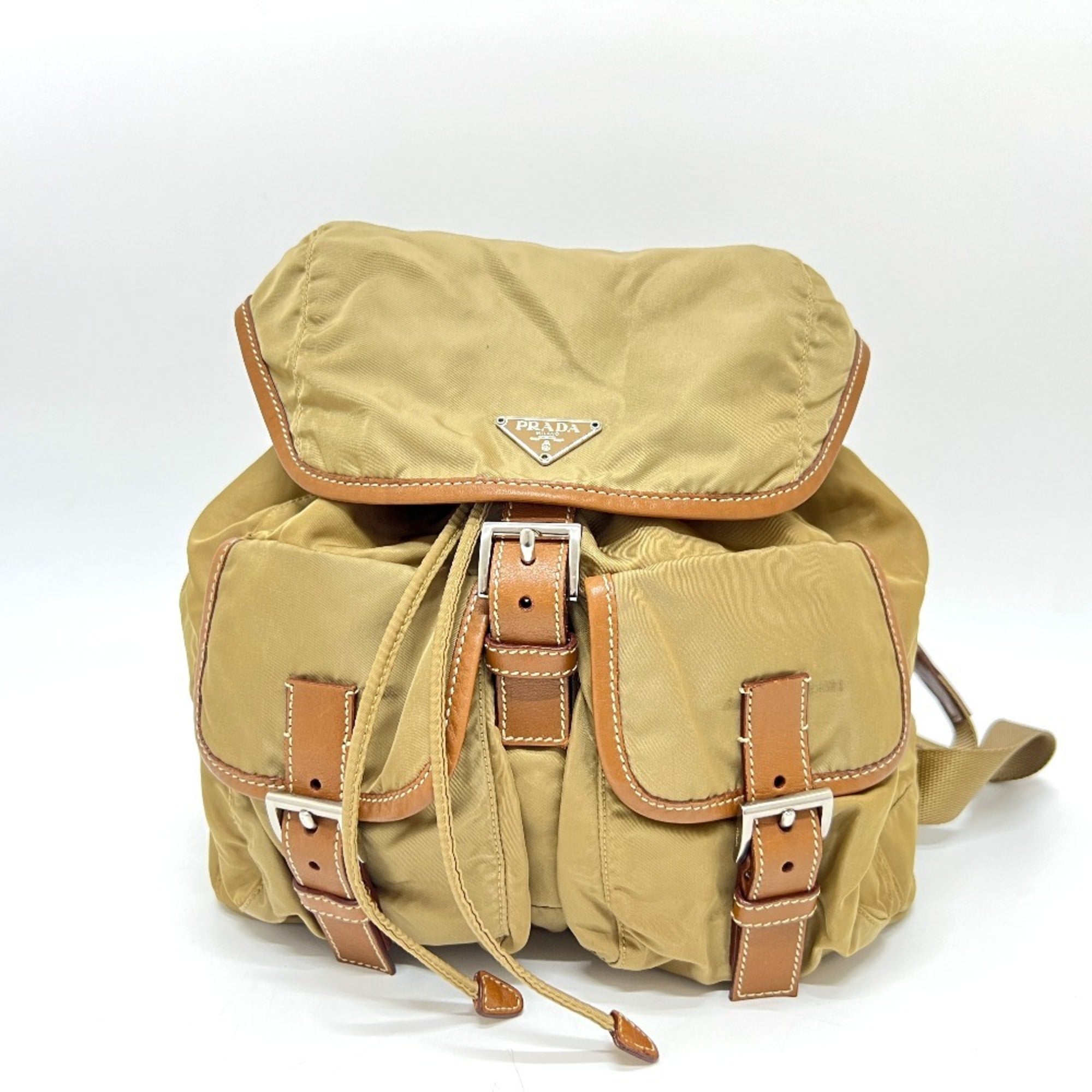 Prada Brown Nylon Backpack (Pre-Owned)