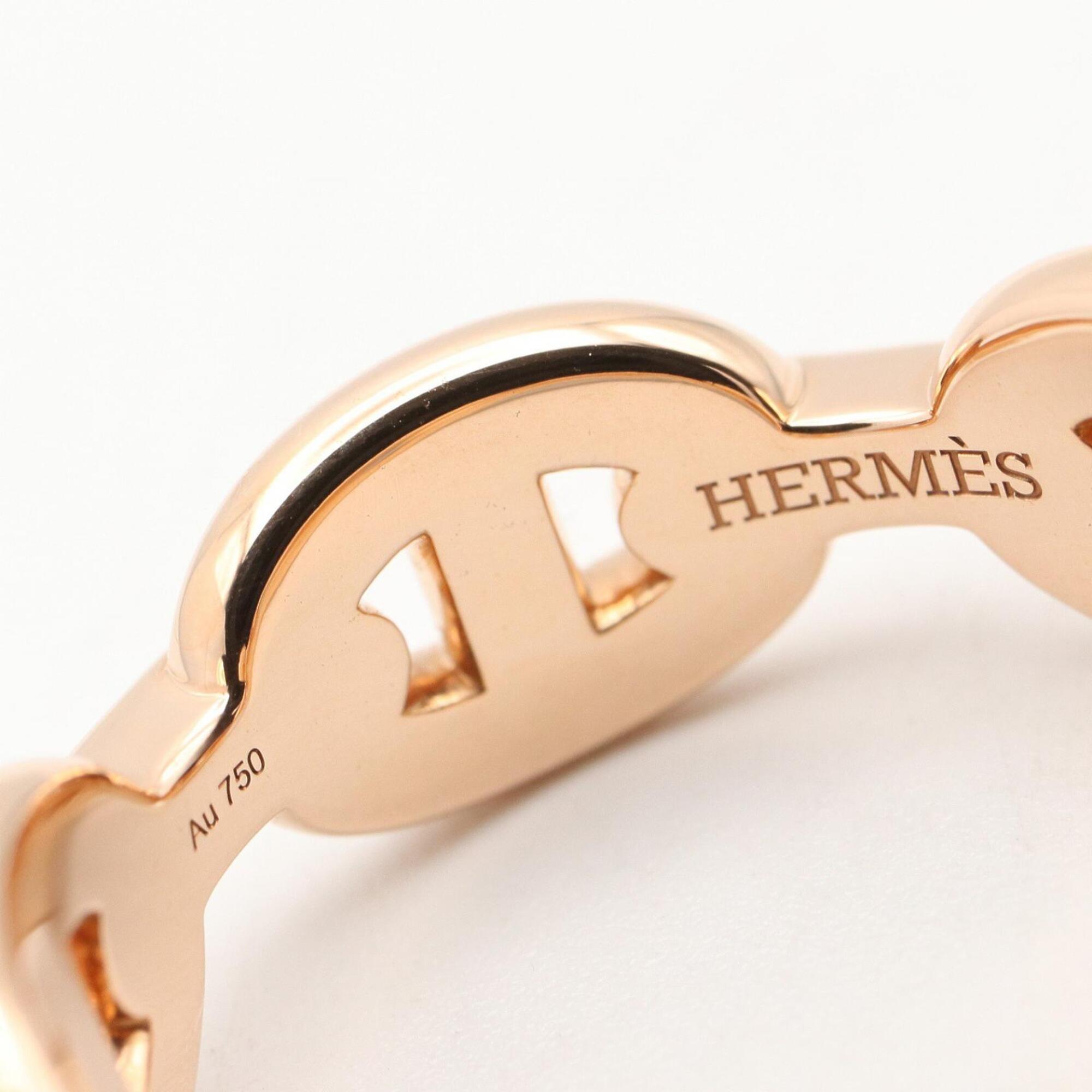 Hermes Gold Clear Pink Gold (18K) Band Ring (Pre-Owned)