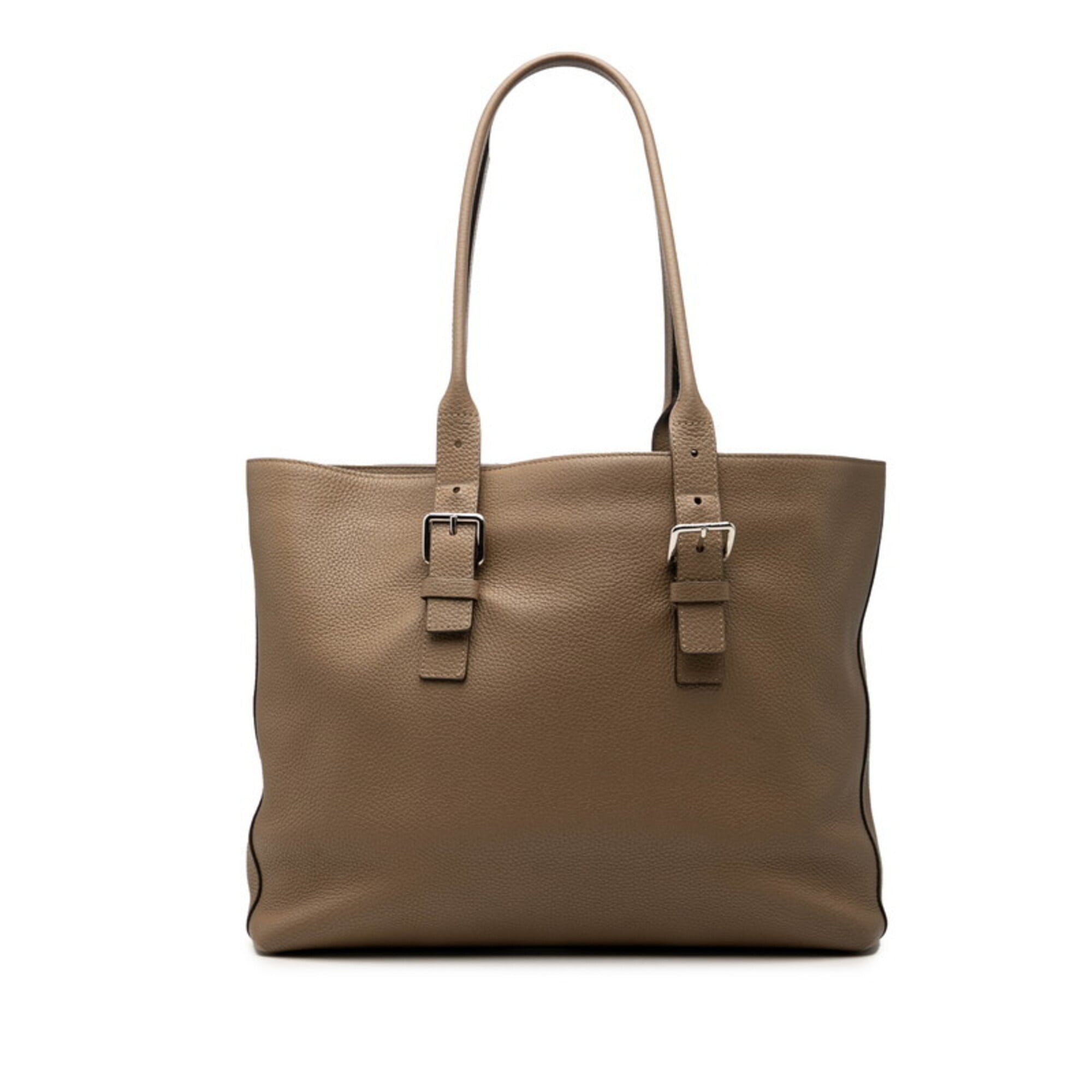 Louis Vuitton Brown Leather Shoulder Bag Tote Bag (Pre-Owned)